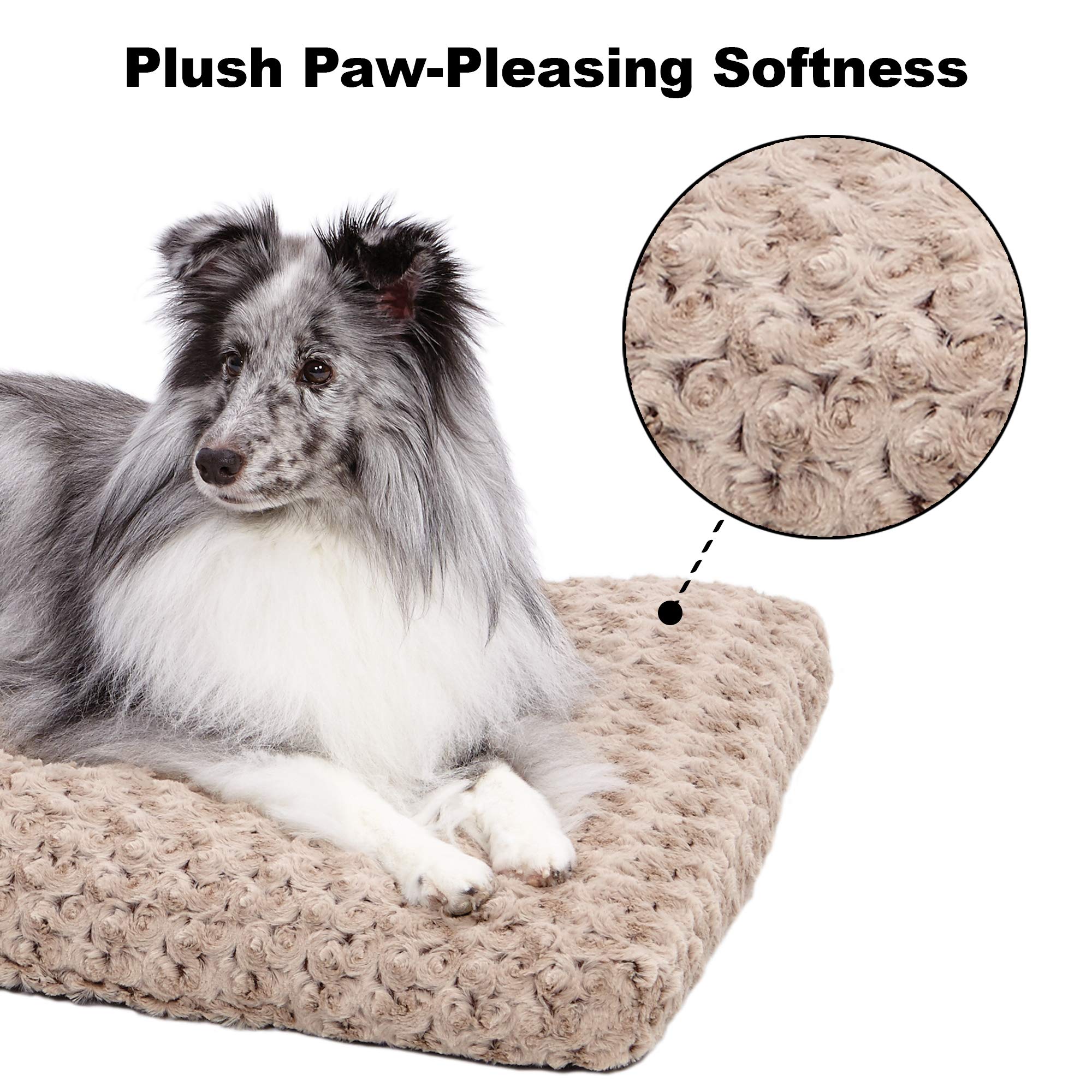 Midwest Homes For Pets Deluxe Dog Beds  Super Plush Dog & Cat Beds Ideal For Dog Crates  Machine Wash & Dryer Friendly, 1-Year W