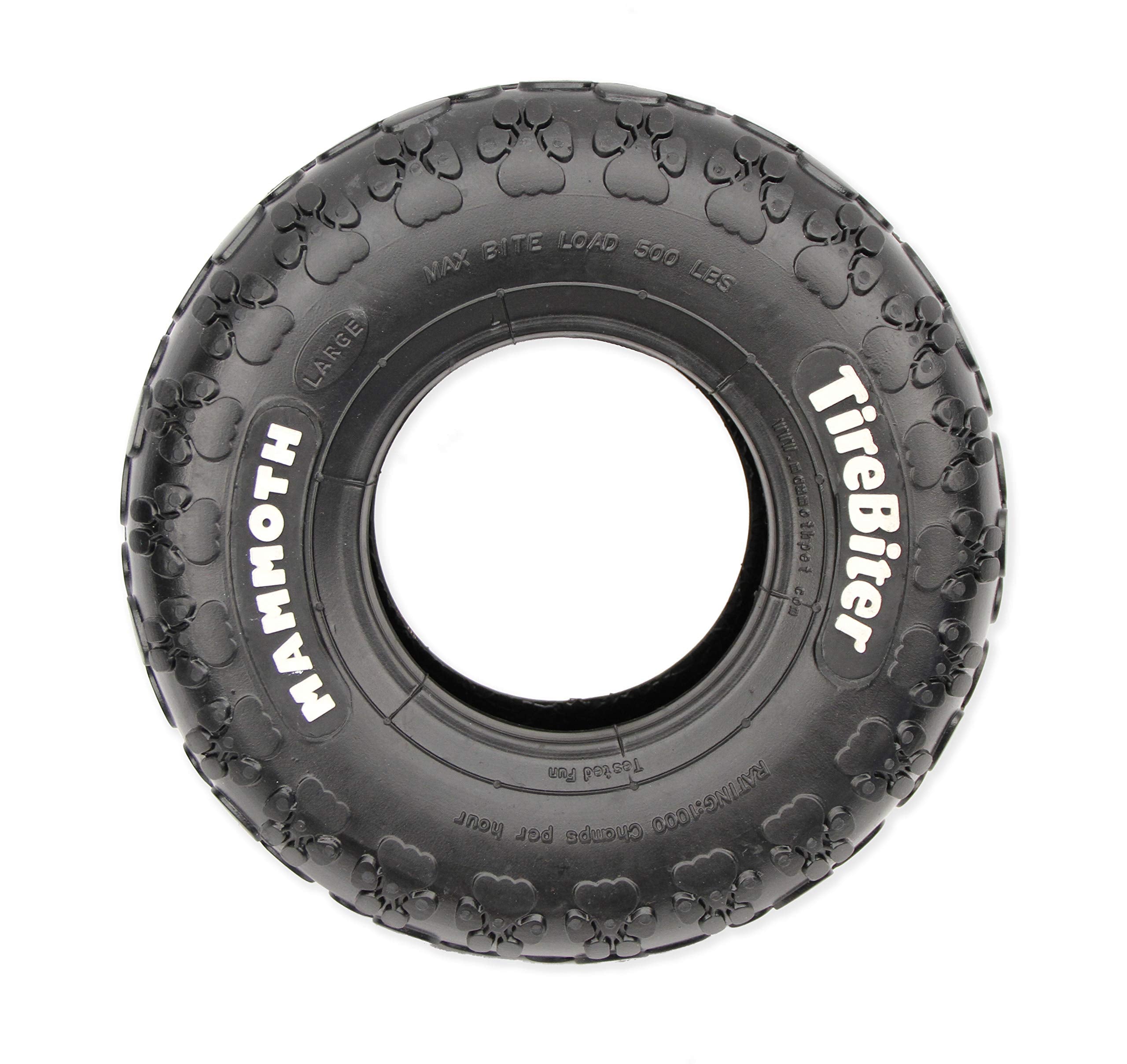 Mammoth TireBiter Originals - Natural Rubber Dog Toys - Dog Toys for Extra Long Interactive Play - Strong Chewer Toys for Dogs -