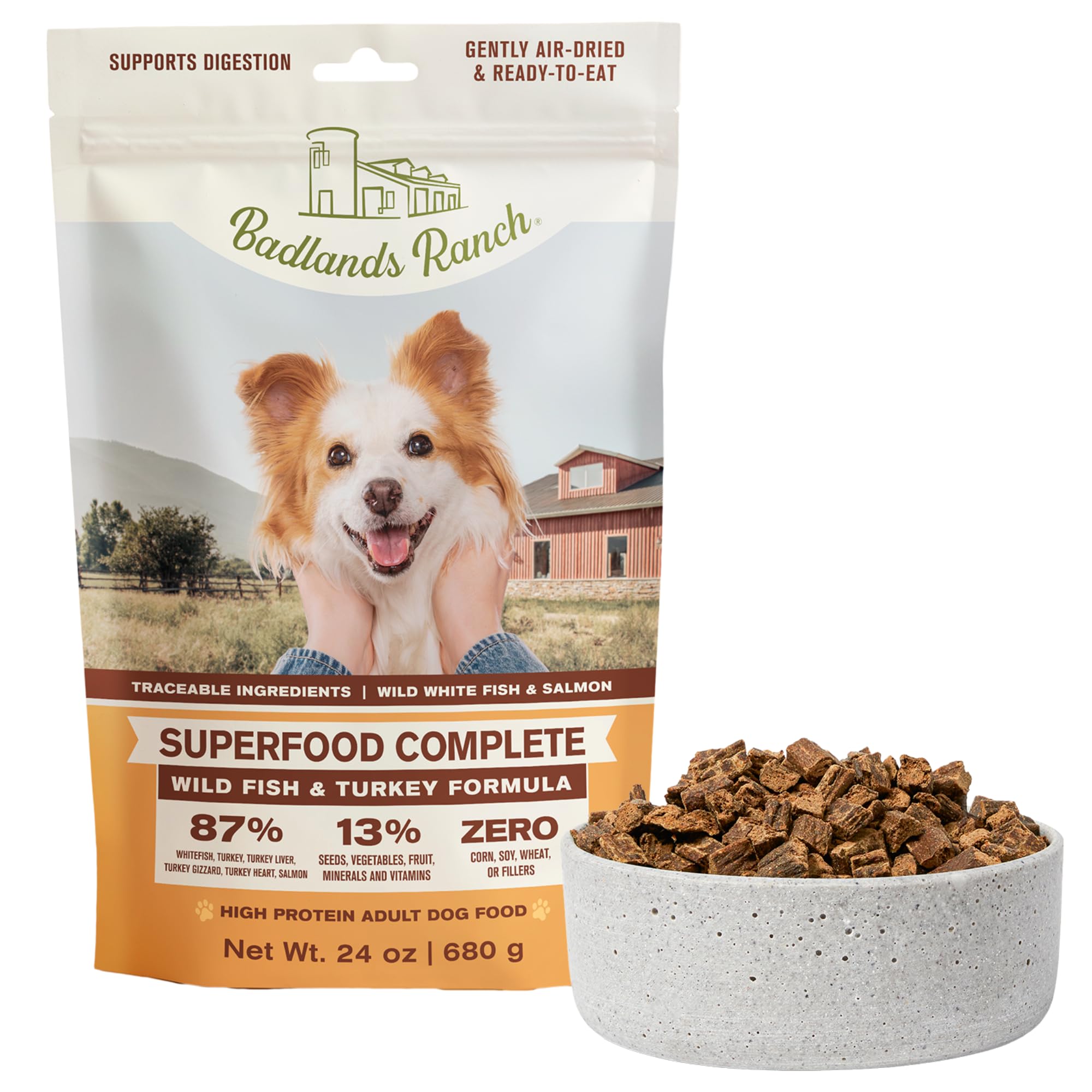 BADLANDS RANCH- Superfood Complete, Air-Dried Adult Dog Food - High Protein, Zero Fillers, Superfood Nutrition by Katherine Heig