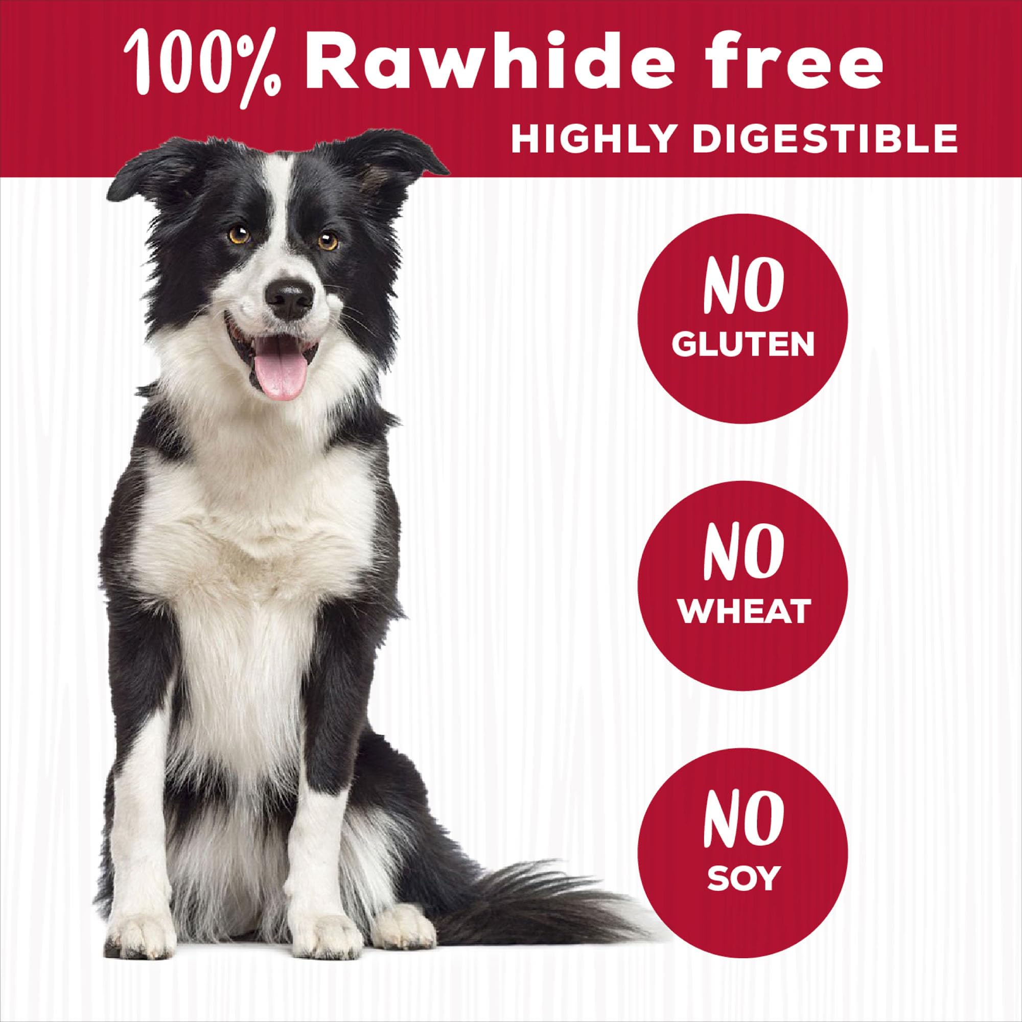 Country Kitchen Rawhide Free Rings Dog Chews, Made with Real Beef, 21 Count