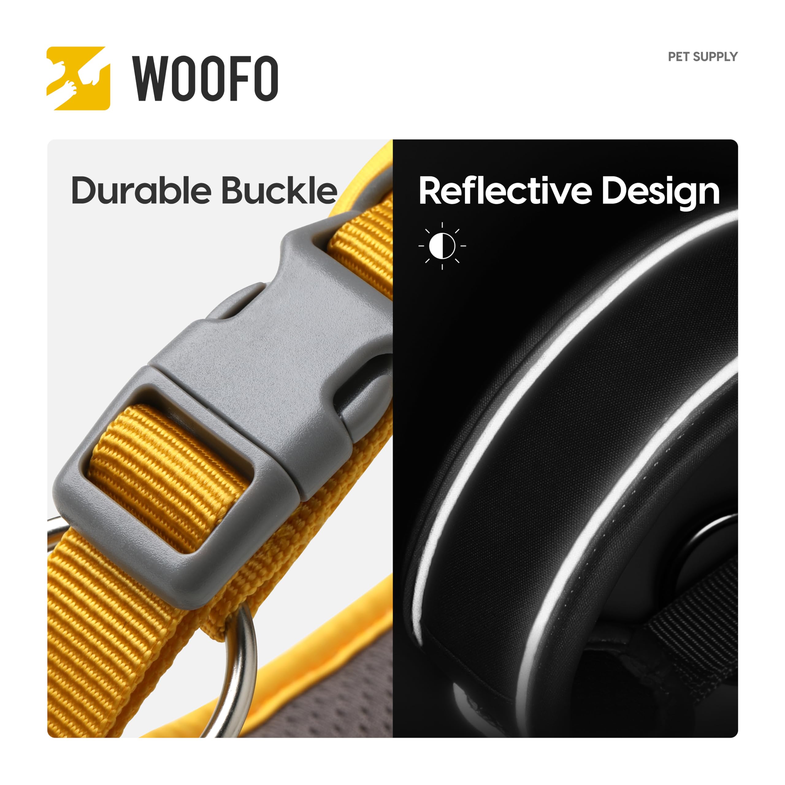 Woofo Premium Dog Collar | Super Adjustable For All Breeds, Quick Release Buckle | Extra Soft And Widened Padding & Reflective T