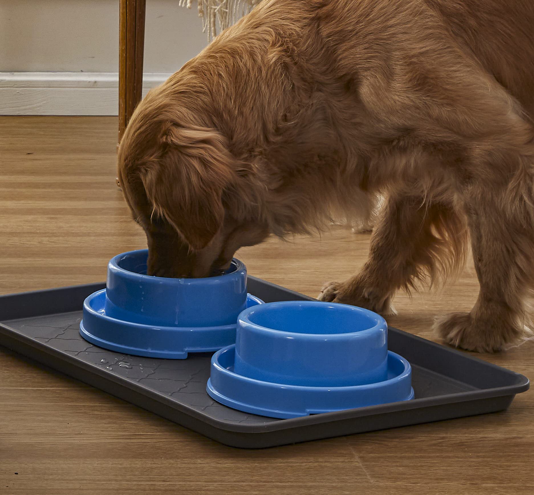 PetLike Boot Tray for Entryway Indoor, Pet Food Mat, 16.7 x 12.8 inch 2 Packs, Waterproof Shoe Tray for Indoor and Outdoor, Mult