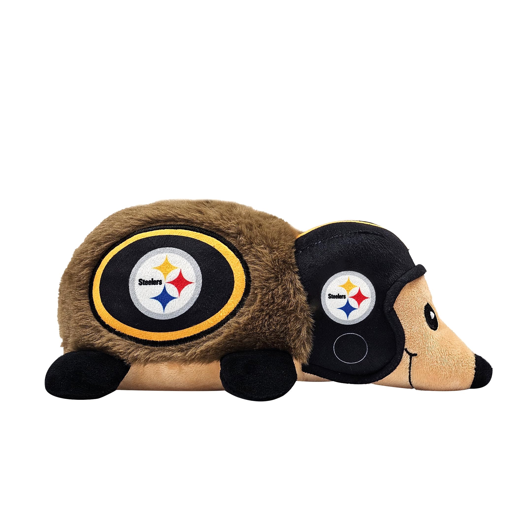 Nfl Pittsburgh Steelers Plush Hedgehog Toy For Dogs & Cats, Cool Soft Pet Toy For Fun And Interactive Play, Dog Chew Toy With Sq