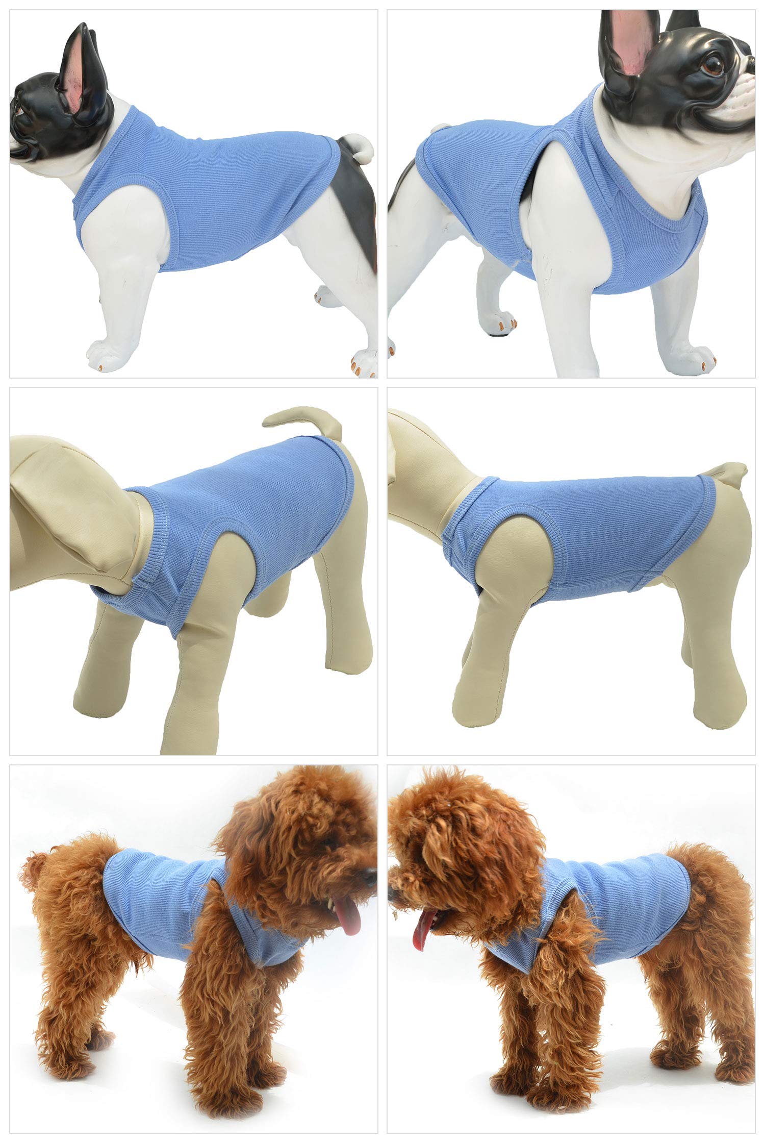 Lovelonglong 2019 Summer Pet Clothing, Dog Clothes Blank T-Shirts Ribbed Tanks Top Thread Vests For Large Medium Small Dogs 100%