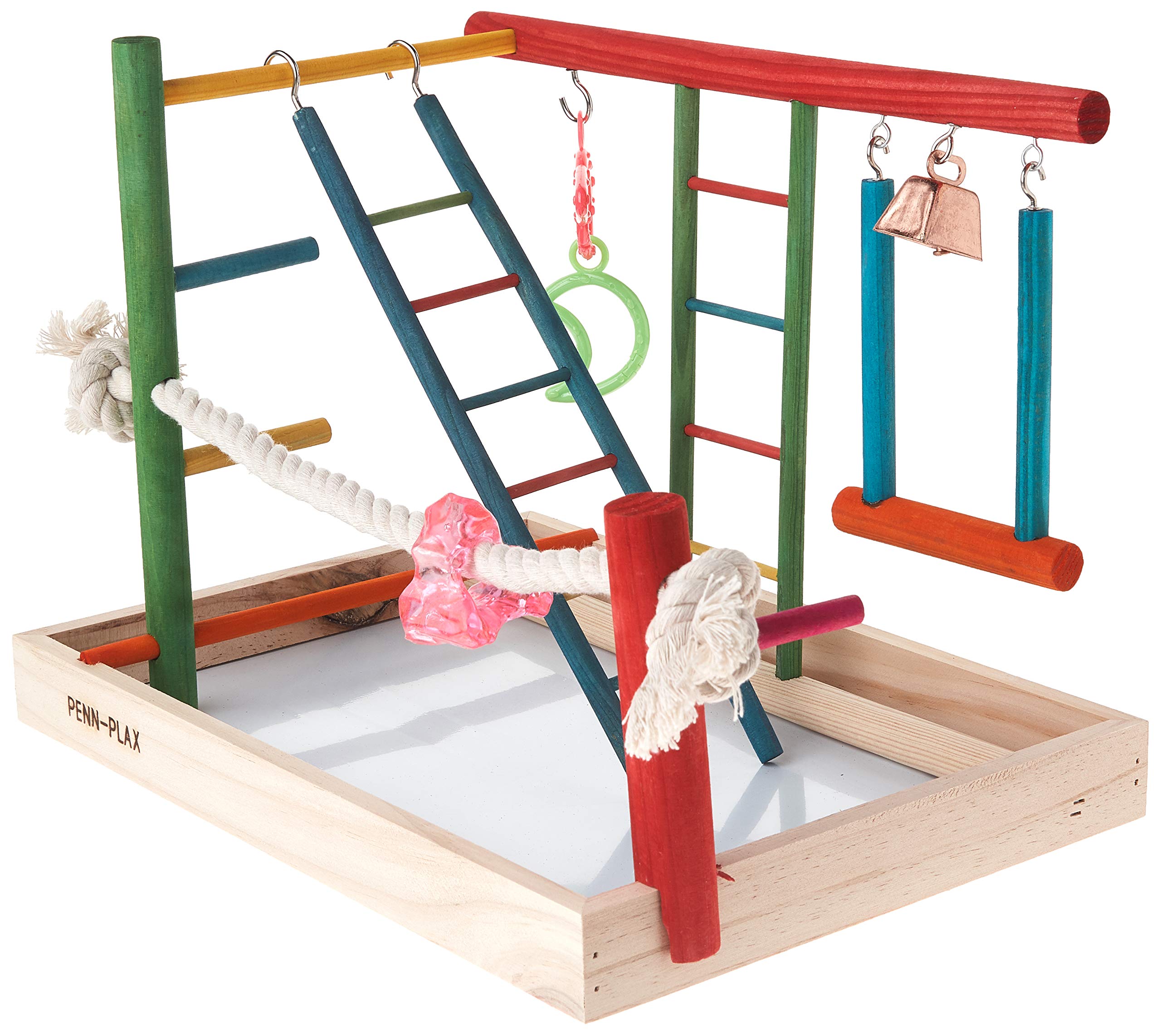 Penn-Plax Bird Life Wooden Playpen - Perfect for Cockatiels and Conures - Large