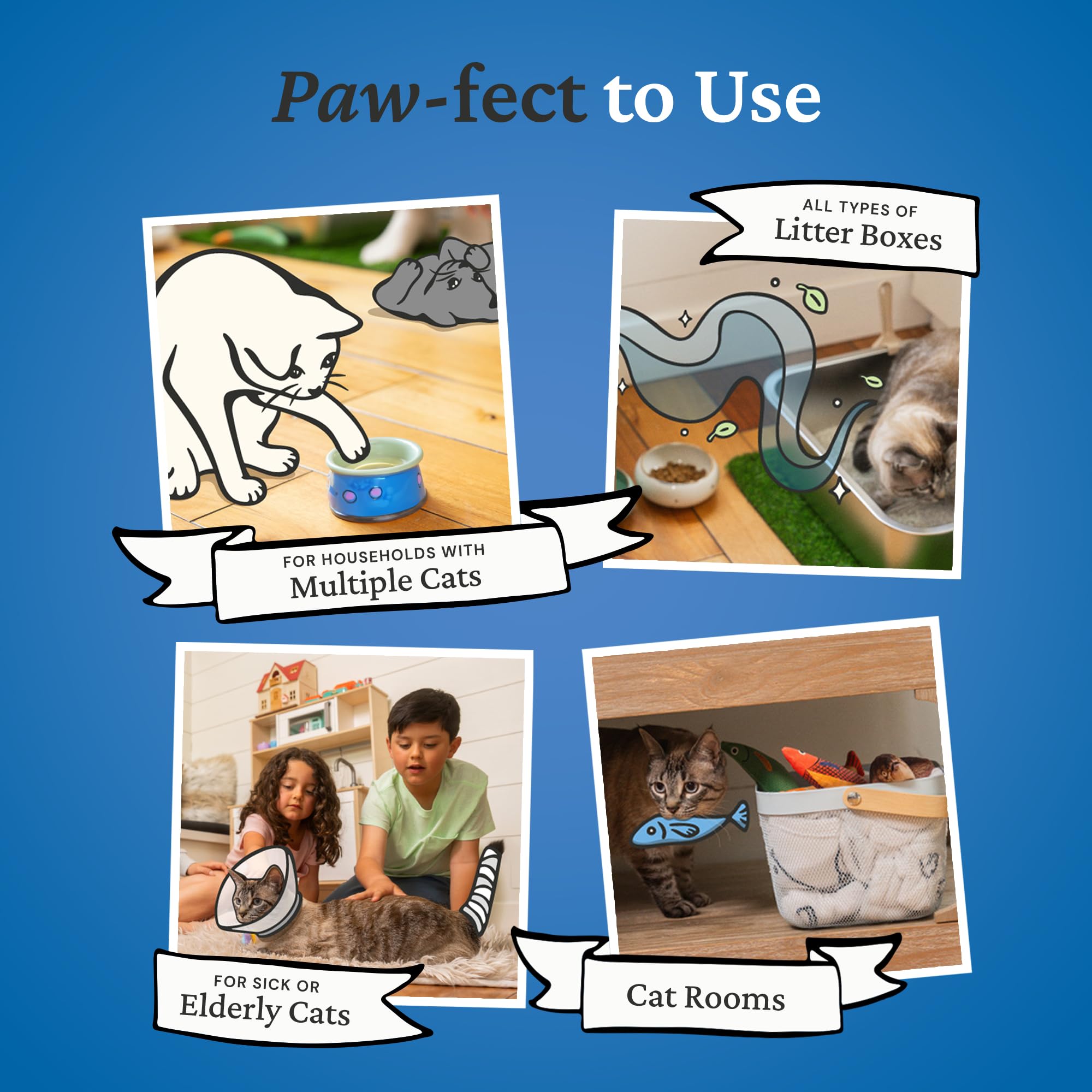 Fresh Wave Odor Removing Litter Box Jumbo Gel, 30 Oz. - Safe Pet Odor Eliminator & Refill, Odor Control Cat Litter Box, Cat Odor