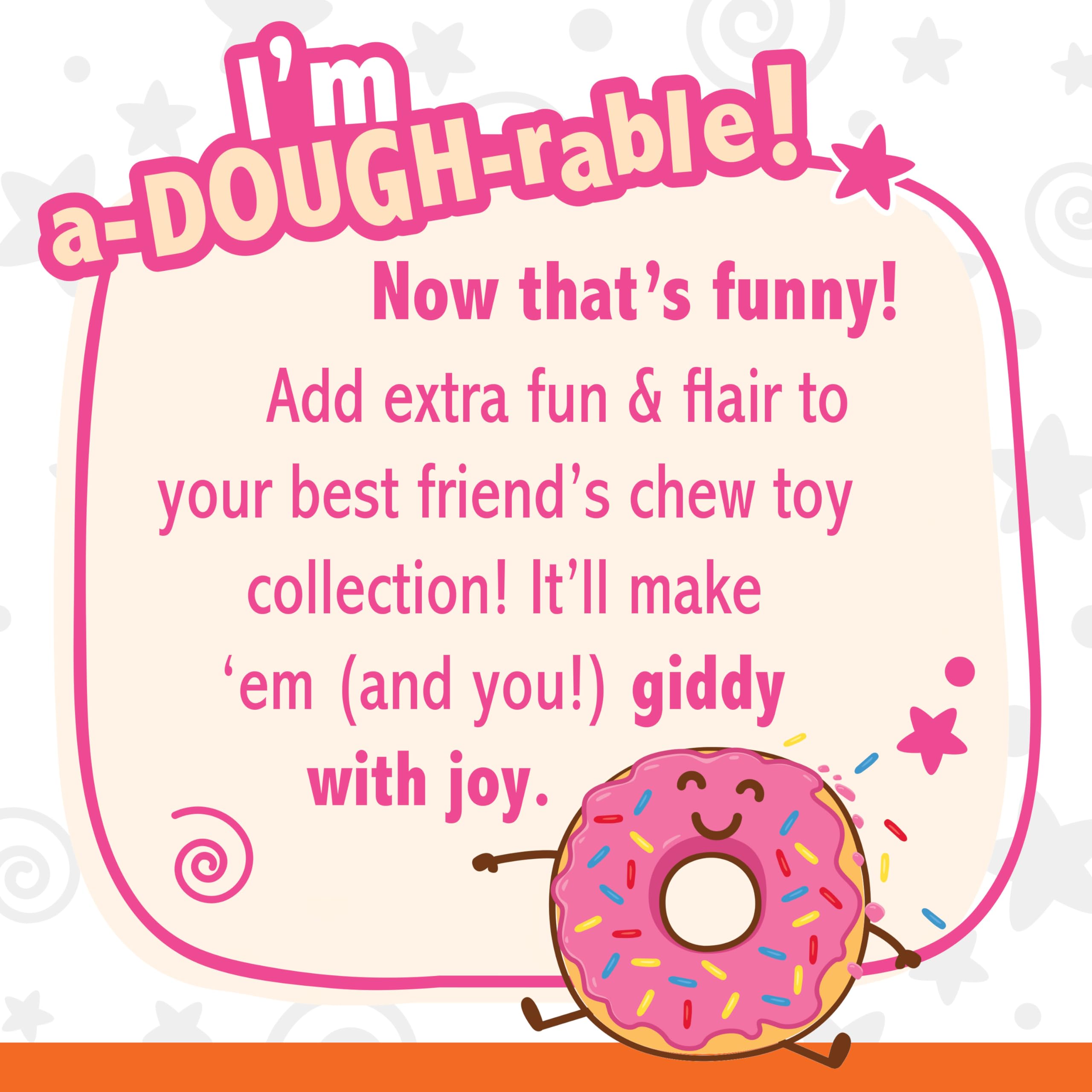 Nylabone Donut Power Chew Toy For Dogs, Dog Toys For Aggressive Chewers, Bacon Glazed Flavor, Large - Up To 50 Lbs, 1 Count