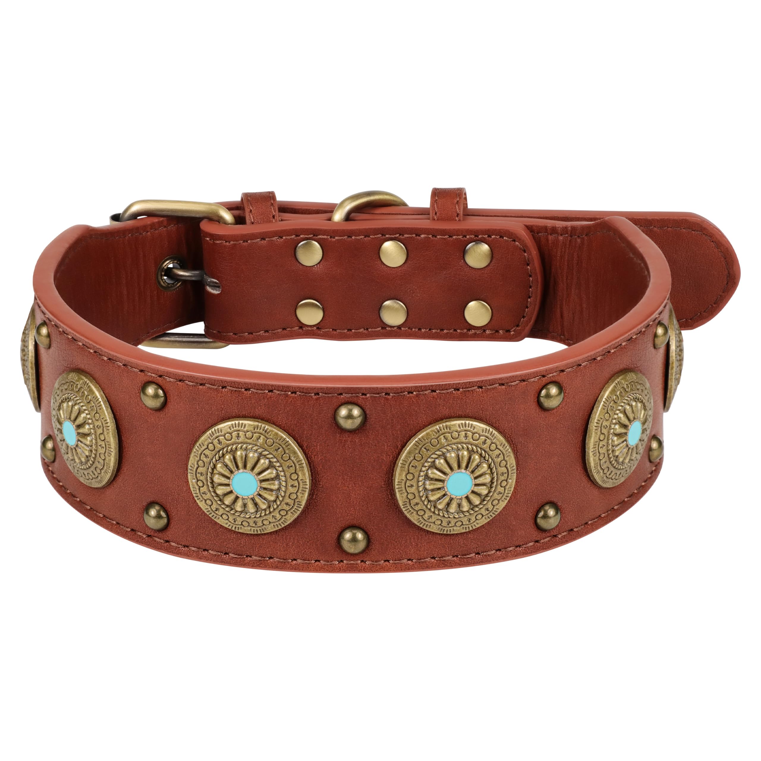 Leather Dog Collars For Small Dogs - Heavy Duty Adjustable, Durable Pu Leather Collar For Small, Medium, Large, And Extra Large
