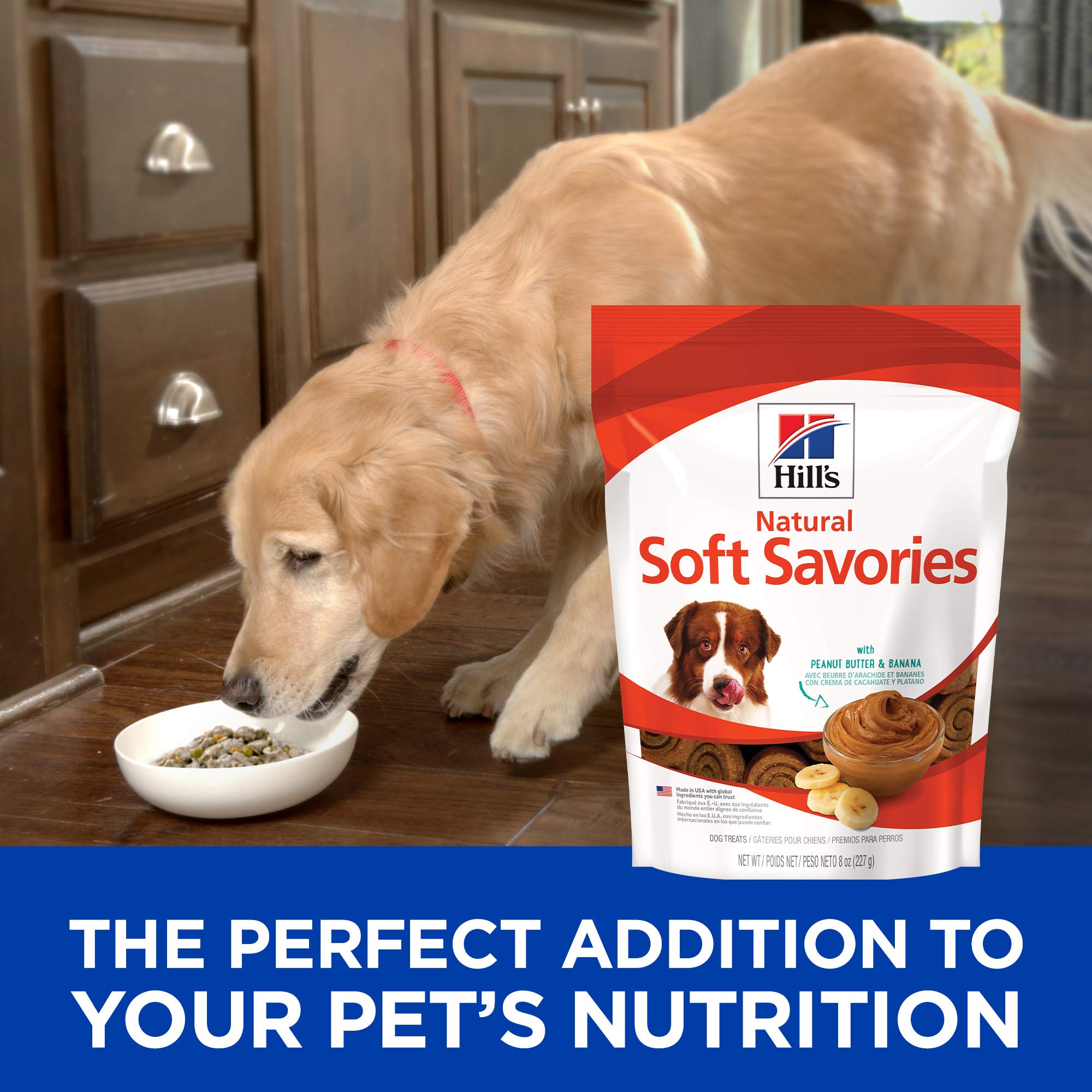 Hills Natural Soft Savories, All Life Stages, Great Taste, Dog Treats, Peanut Butter & Banana, 8 oz Bag