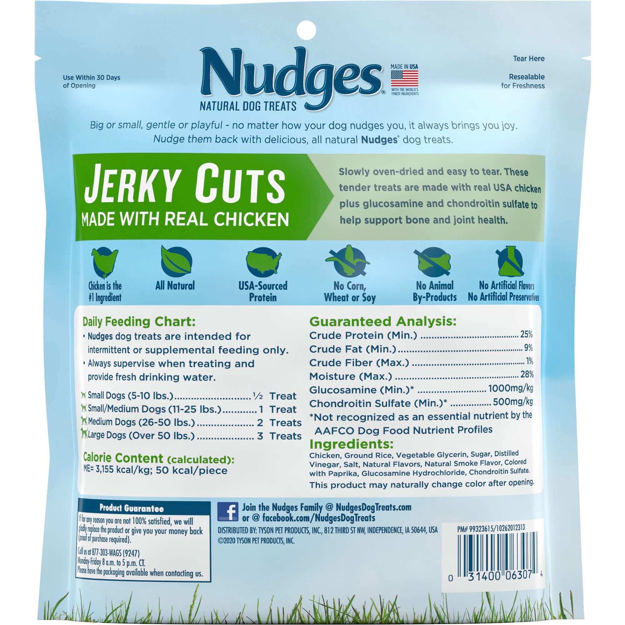 Blue Buffalo Nudges Jerky Cuts Natural Dog Treats, Chicken, 10oz Bag