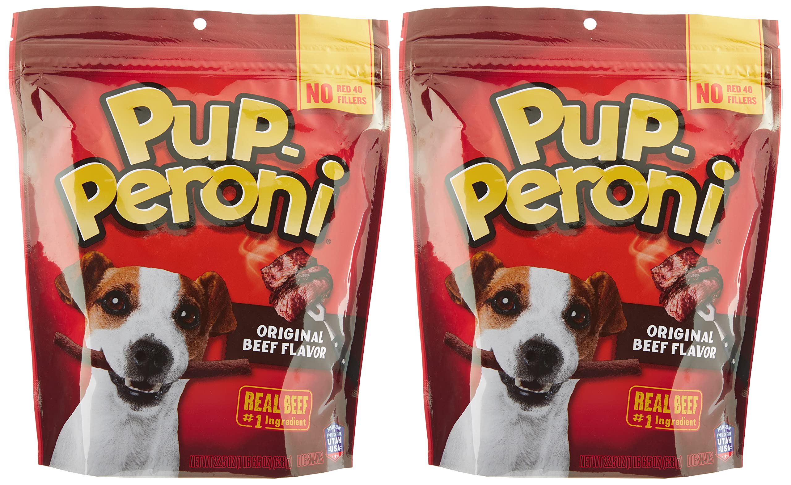 Pyrony Dog Pup-Peroni Original Beef Flavor Dog Snacks, 22.5 Ounce Bag (Pack of 4 ...