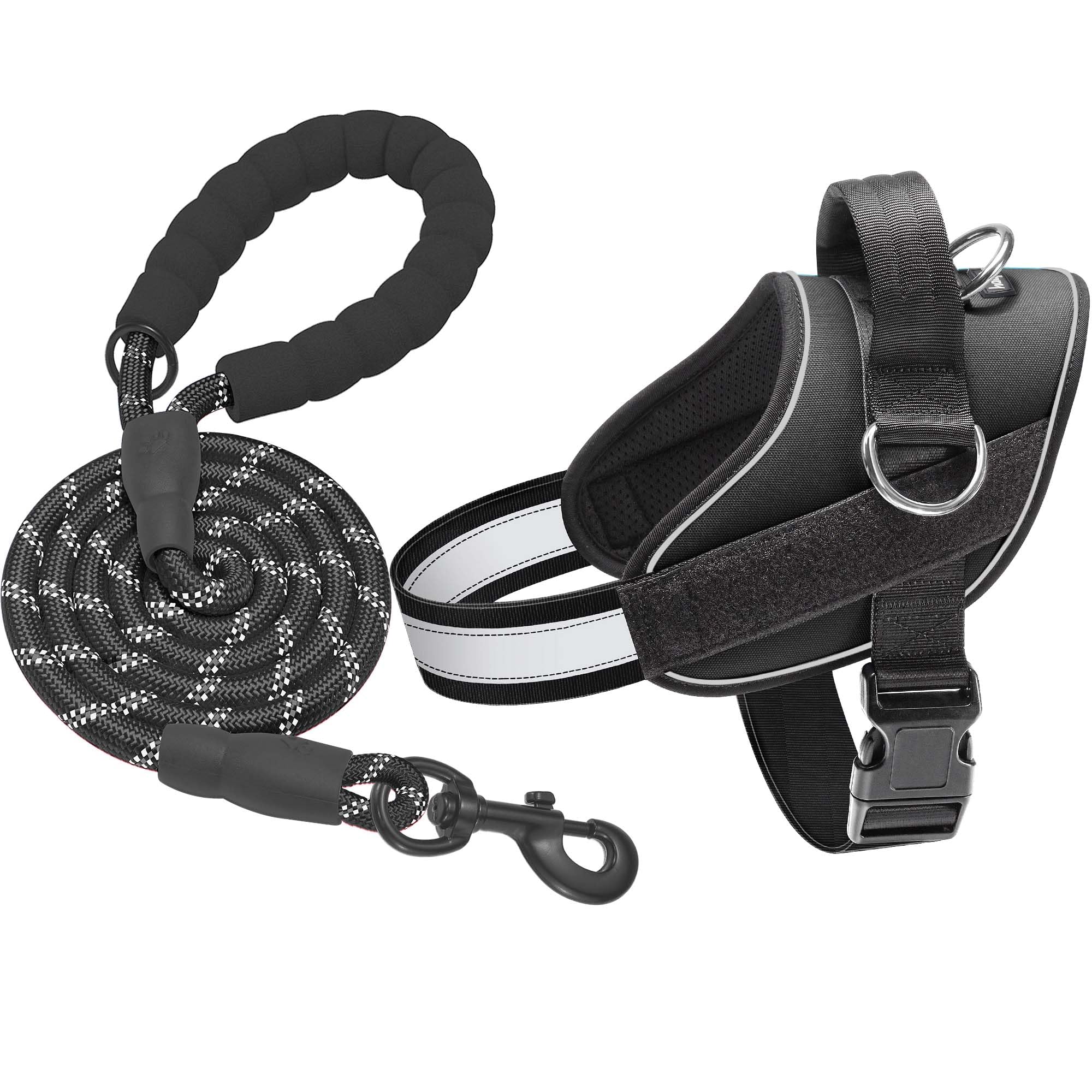 Haapaw Essential Dog Harness, No Pull Pet Vest with 3 Leash Clips, No Choke, Reflective, Adjustable and Padded, for Easy Walking