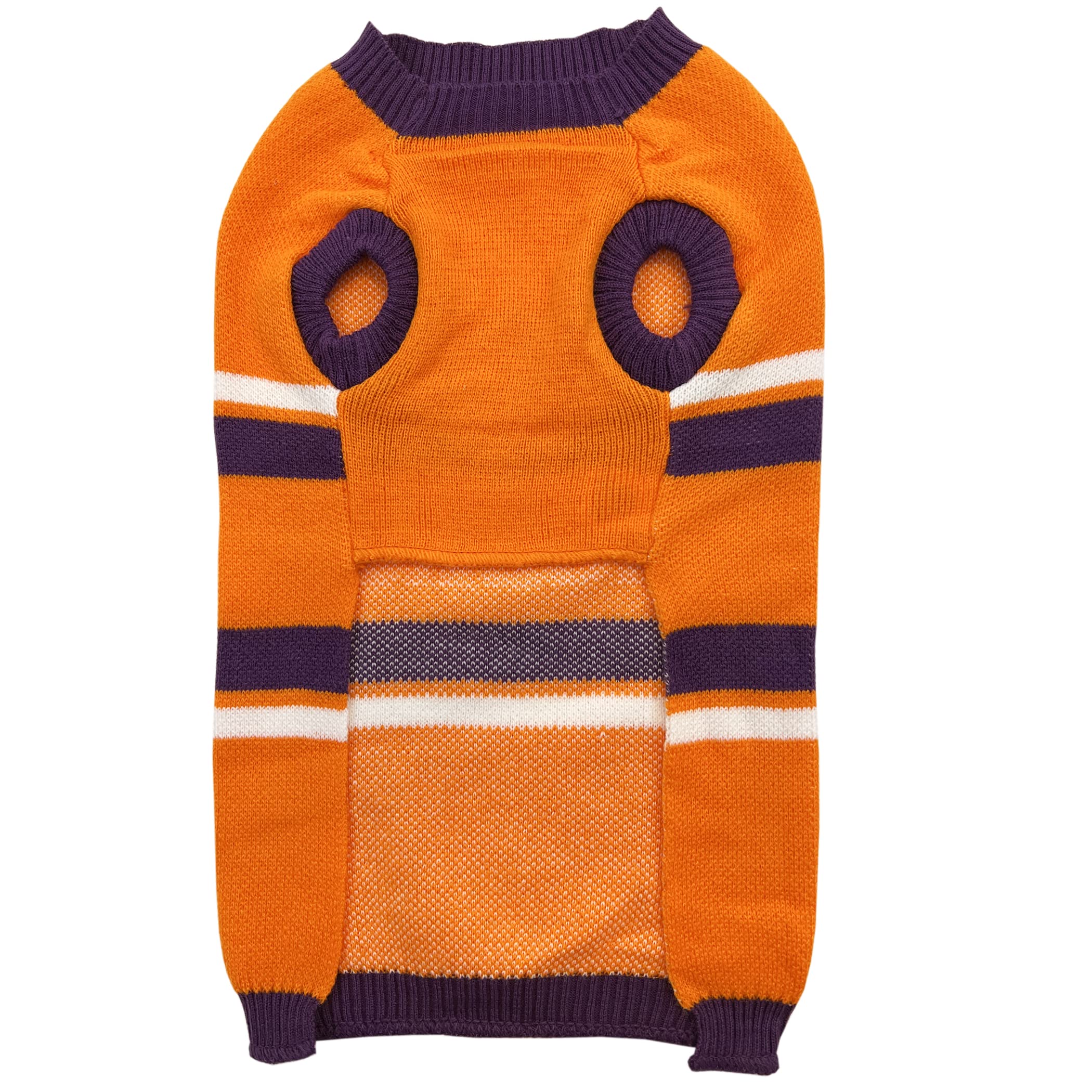 NCAA Clemson Tigers Dog Sweater, Size Small. Warm and Cozy Knit Pet Sweater with NCAA Team Logo, Best Puppy Sweater for Large an
