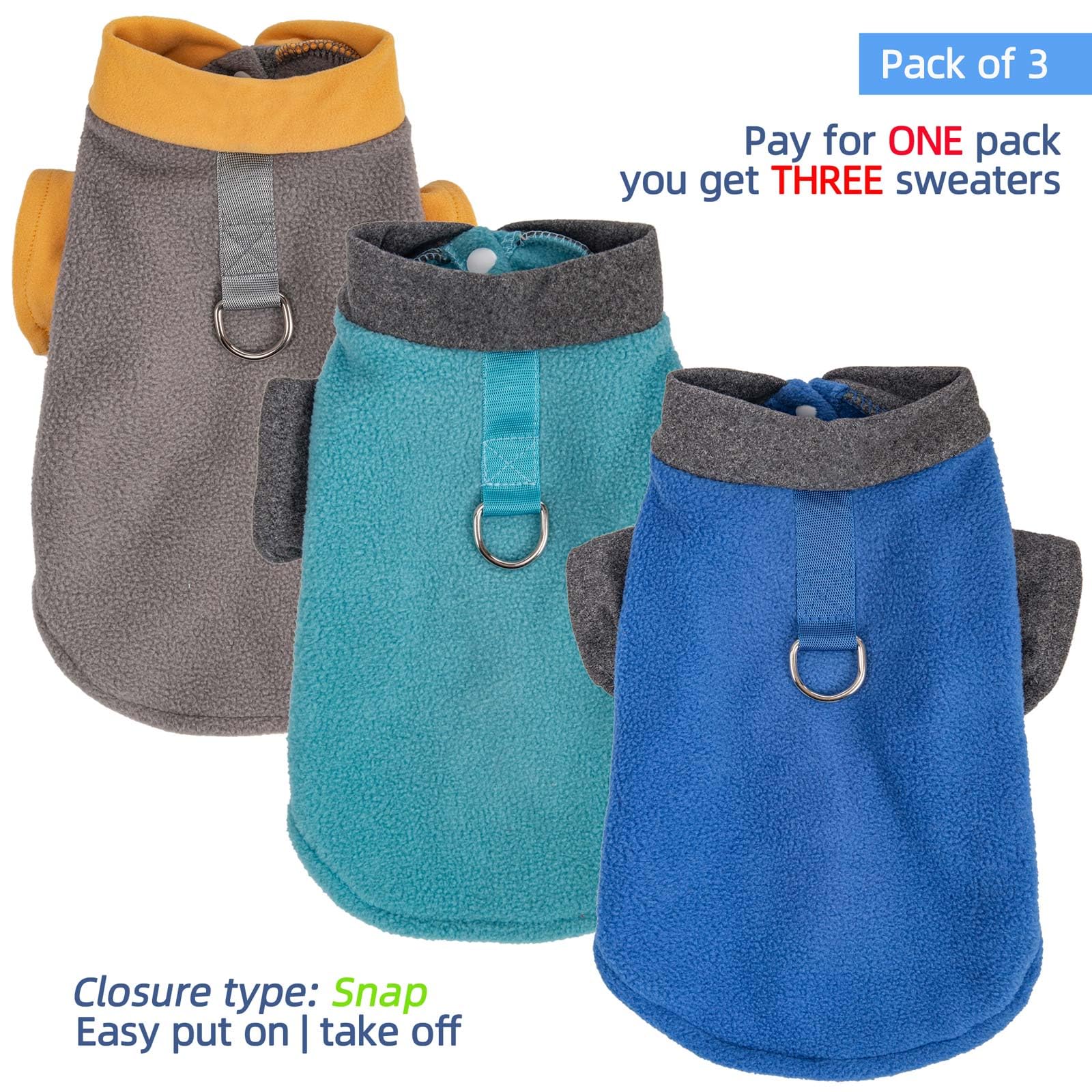 Sweater Clothes For Small Medium Dogs Boy And Girl Jacket Winter Coat With O-Ring Leash Stretchy Warm Sweatshirt Cat Puppy Appar