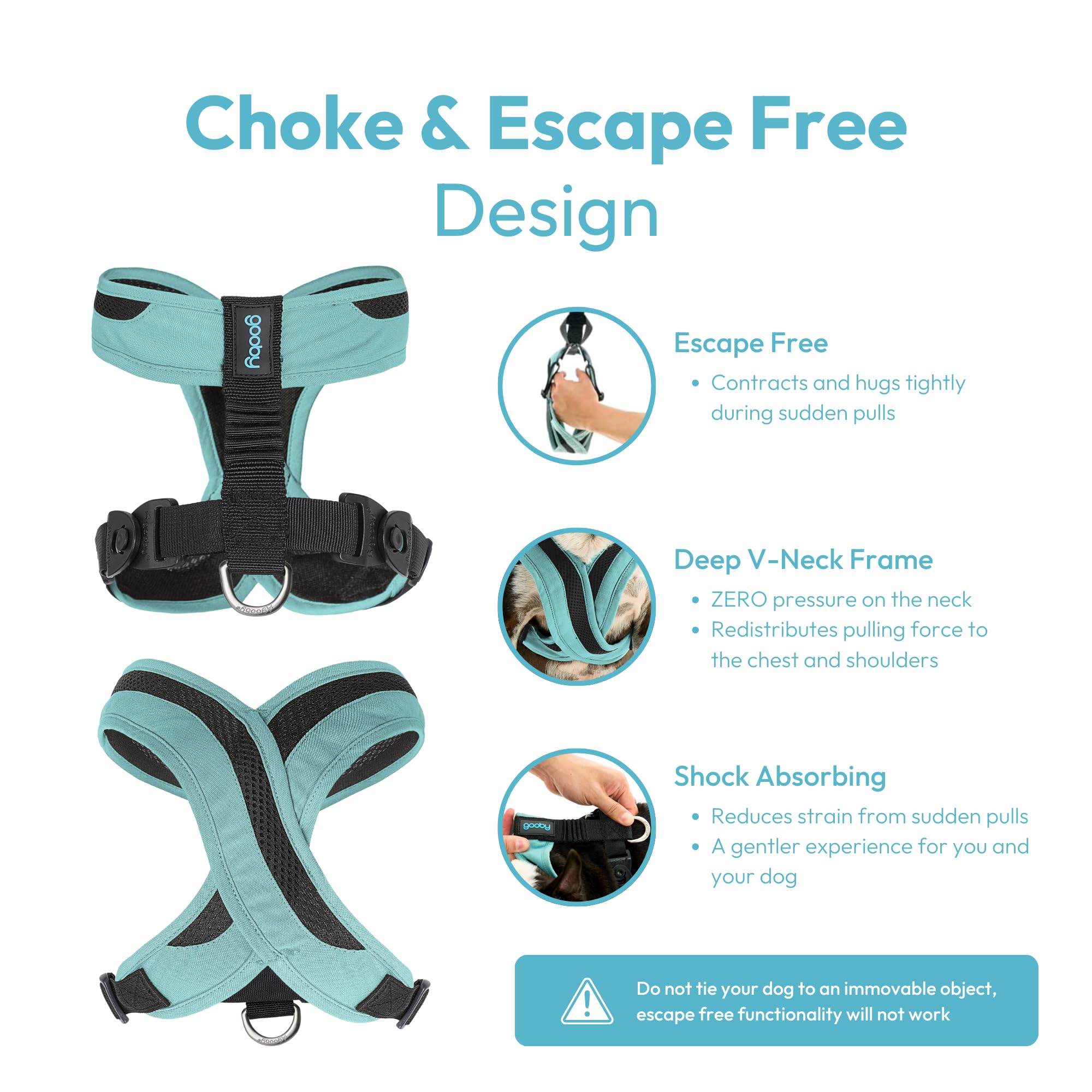 Gooby Comfort X One Dog Harness - Head-In Dog Harness For Small & Medium Sized Dogs - Escape-Free & Choke Free - Breathable Mesh, Shock Absorbing, Easy Snap & Swivel Buckles - Flamingo Pink, Small