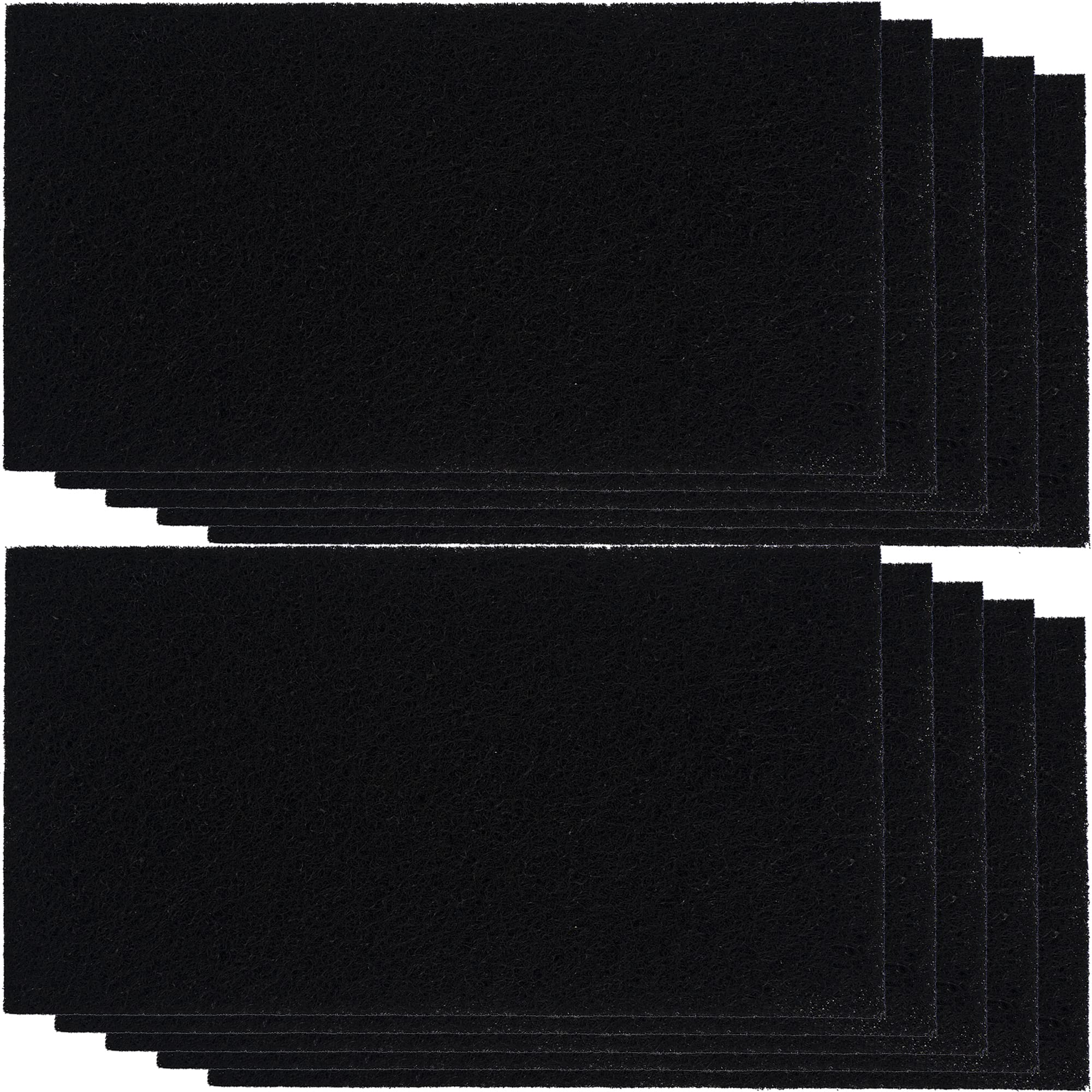 10 Pack Replacement Activated Charcoal Filters Compatible with Van Ness Corner Enclosed Cat Pan and Van Ness CP77 White Enclosed