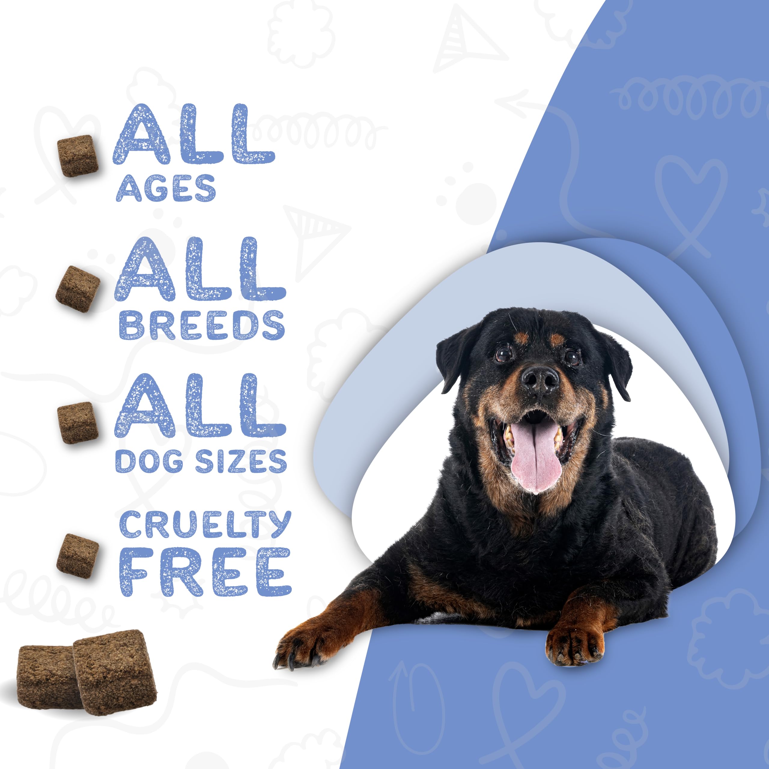Waggedy Calm With Melatonin To Manage Stress & Anxiety Relief, Dog Supplements & Vitamins (60 Pet Calming Chews)