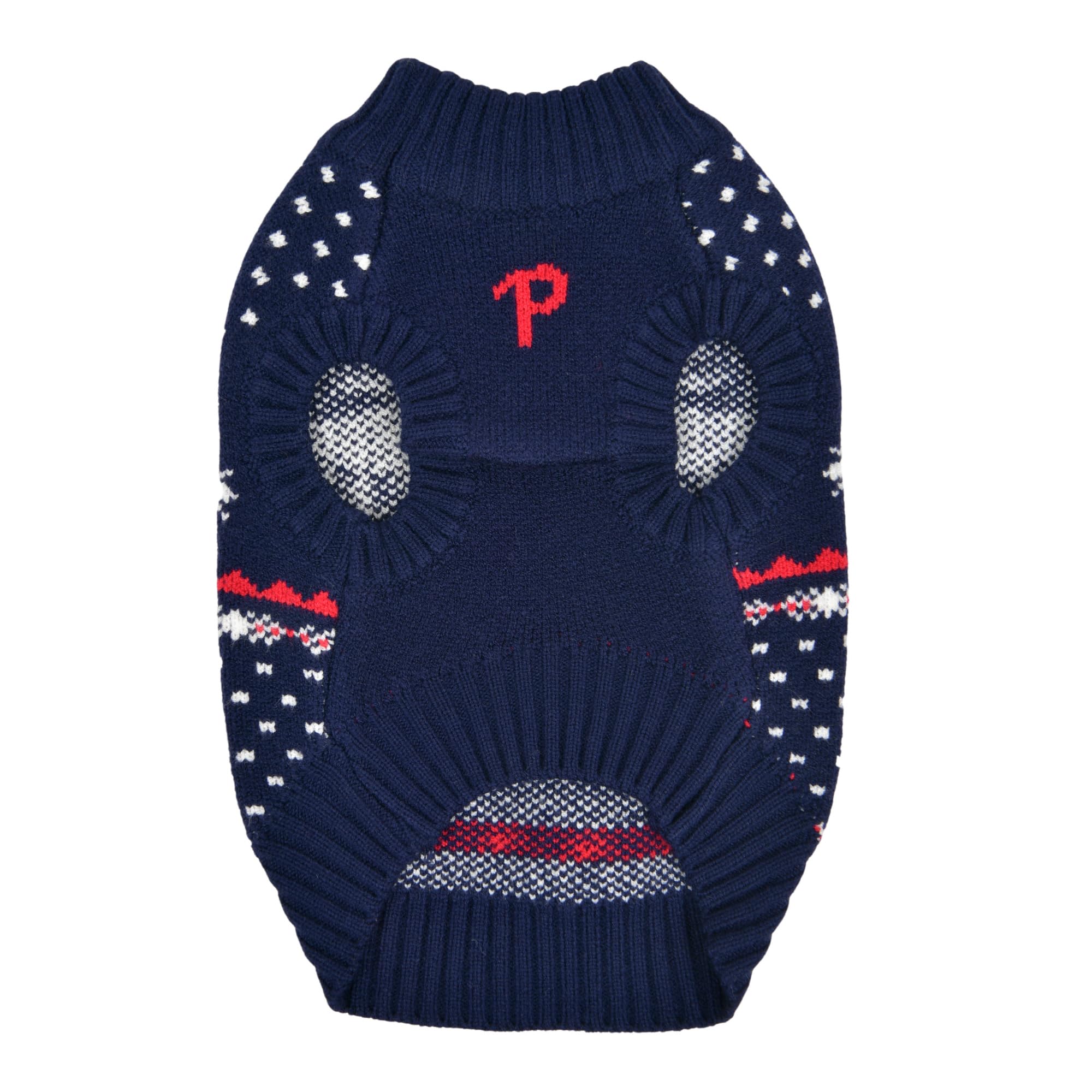 Puppia Dyani Dog Knit Sweater Winter Season For Small And Medium Dogs, Navy, Medium