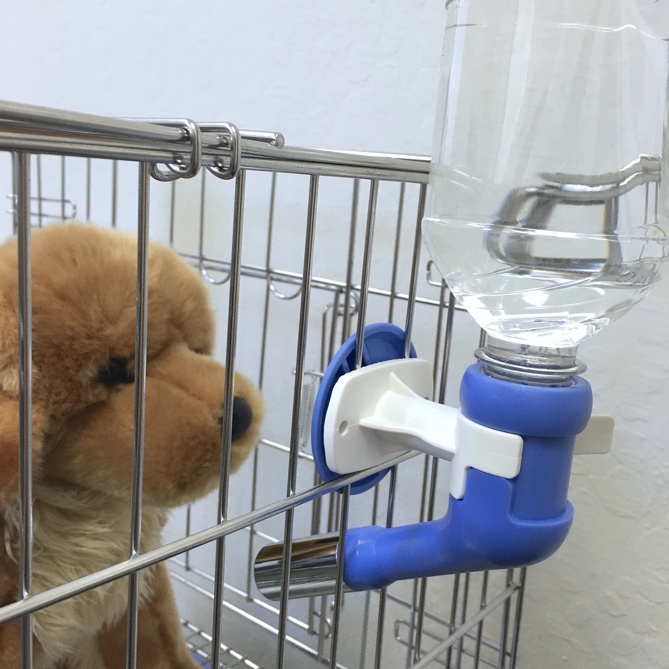 Choco Nose Patented Large No-Drip Water Bottle/Feeder Only For Large Size Dogs Over 50 Lbs - For Wire Cages, Crates Or Kennels. 16 Oz. X-Large Nozzle 22Mm, Blue (C570)