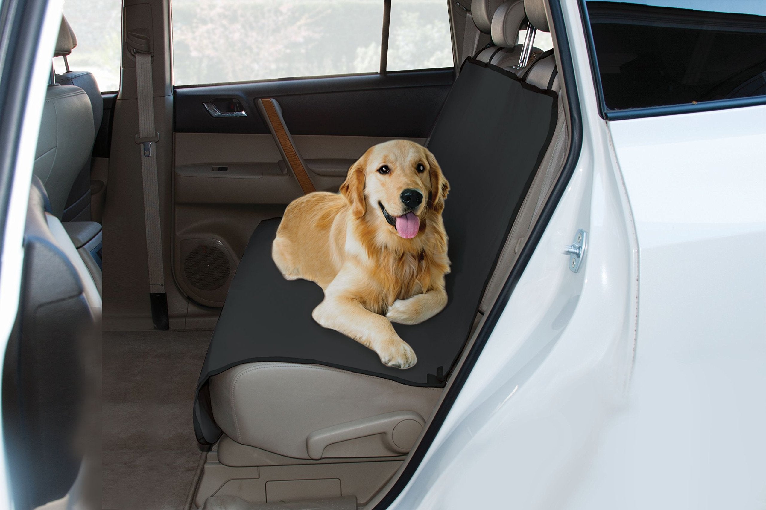 Yes Pets Oxford Waterproof, Tear Proof Bench Style Car Seat Cover, 56-Inch by 47-Inch, Black