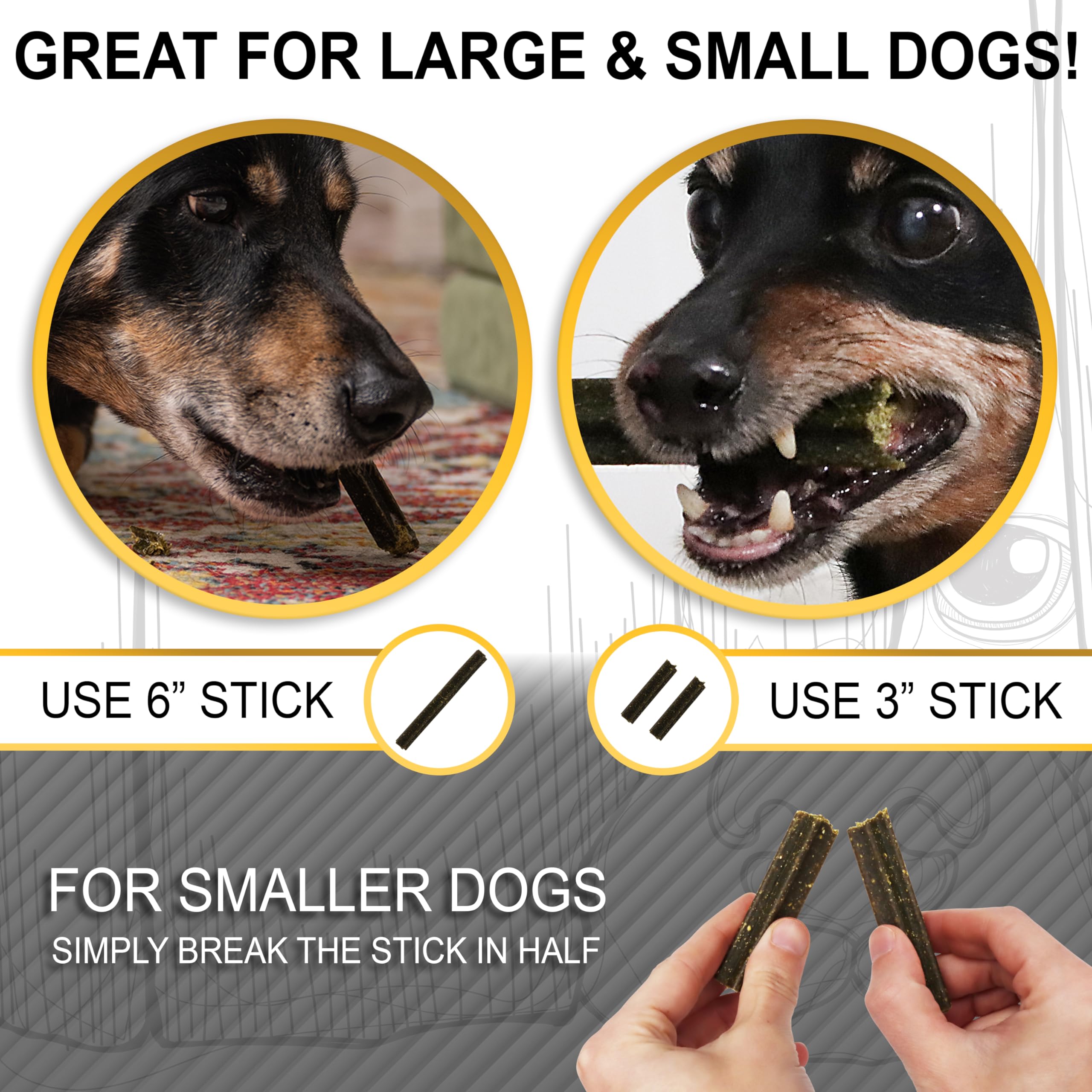 Jacks Premium Dental Treats for Dogs- Natural Chew for Dental Support & Tartar Control- Grain Free Functional Treat with Organi