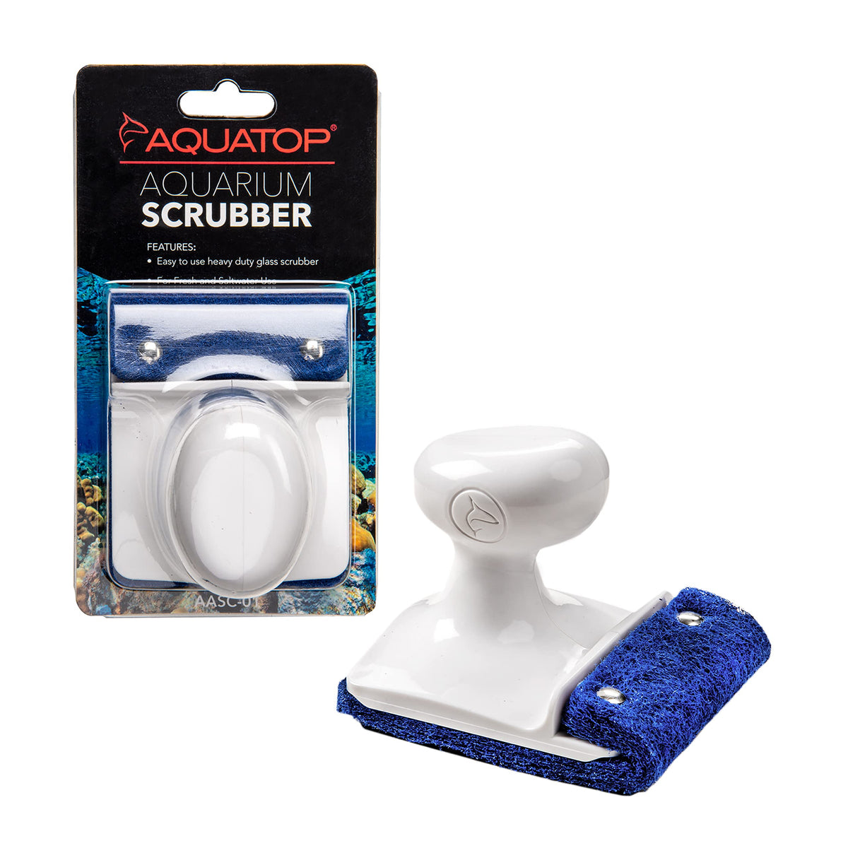Aquatop Aasc Glass Aquarium Scrubber Padded (Aasc-01 For Tough Algae)