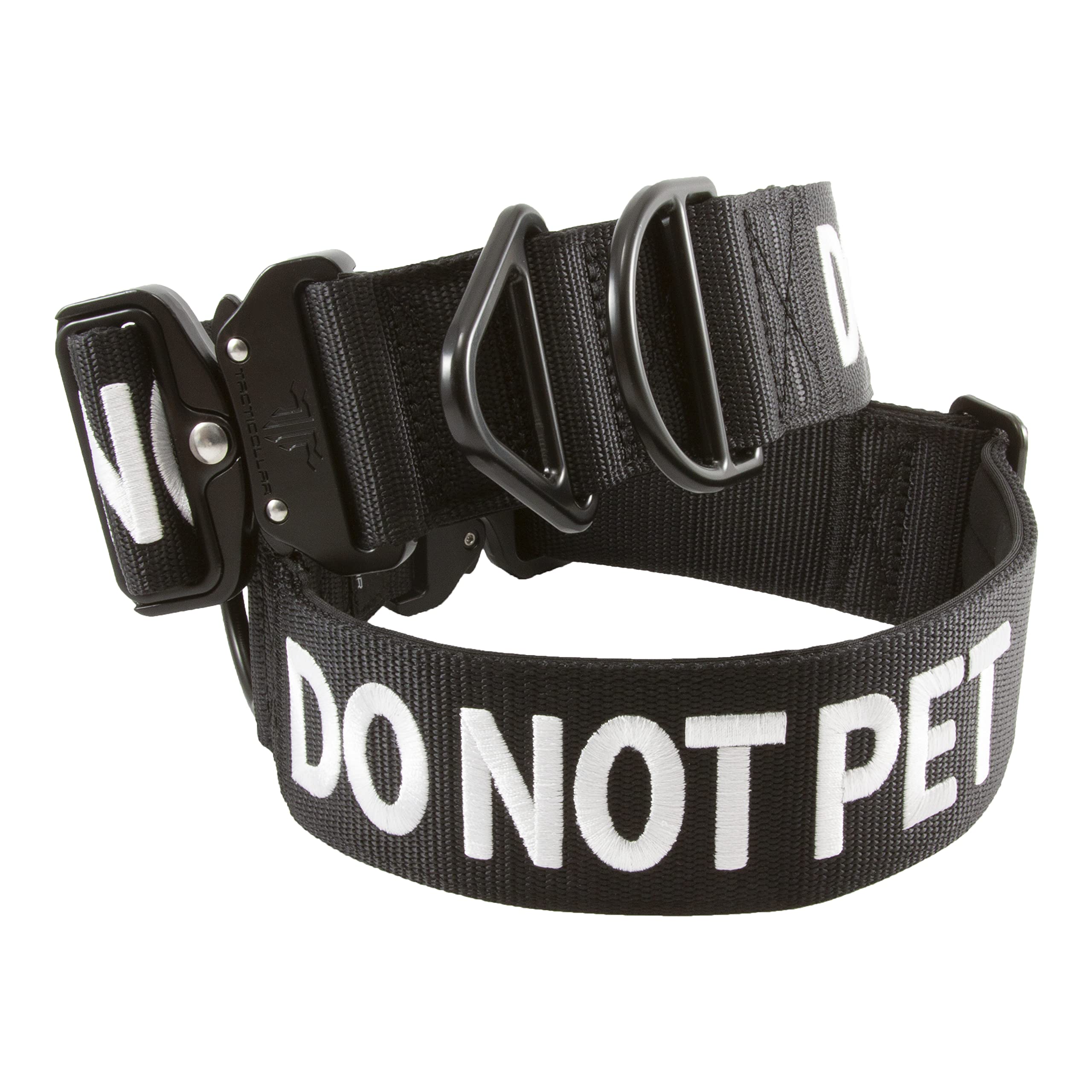Tacticollar  DO NOT PET, 2 inch Nylon Collar for Small, Medium and Large Dogs, Neoprene Padded Inside, Communicate Your Dogs Ne