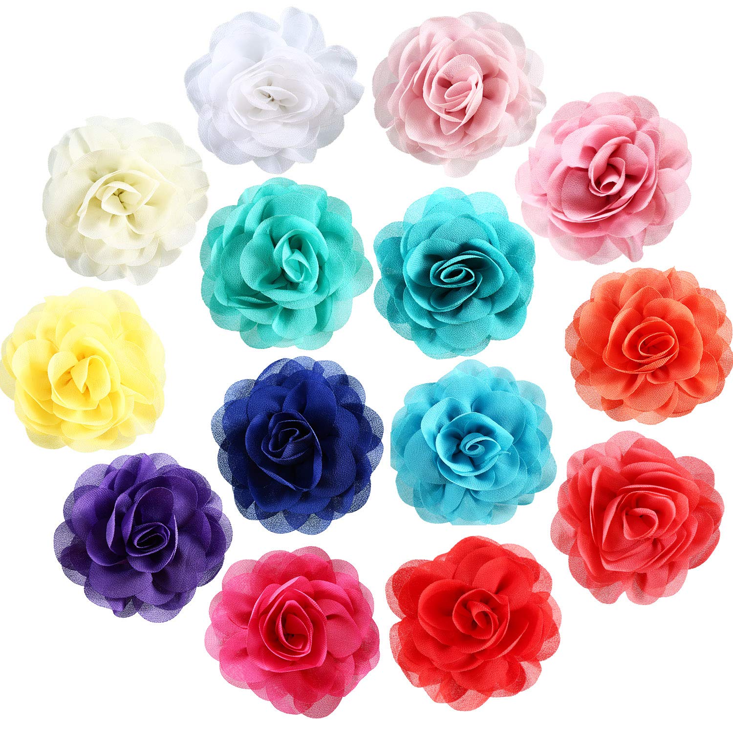 Leinuosen 20 Pcs Flower For Dog Collar Pet Collar Flowers Charms Multi Color Bow Tie For Cat Puppy Dog Grooming Accessories(Colo