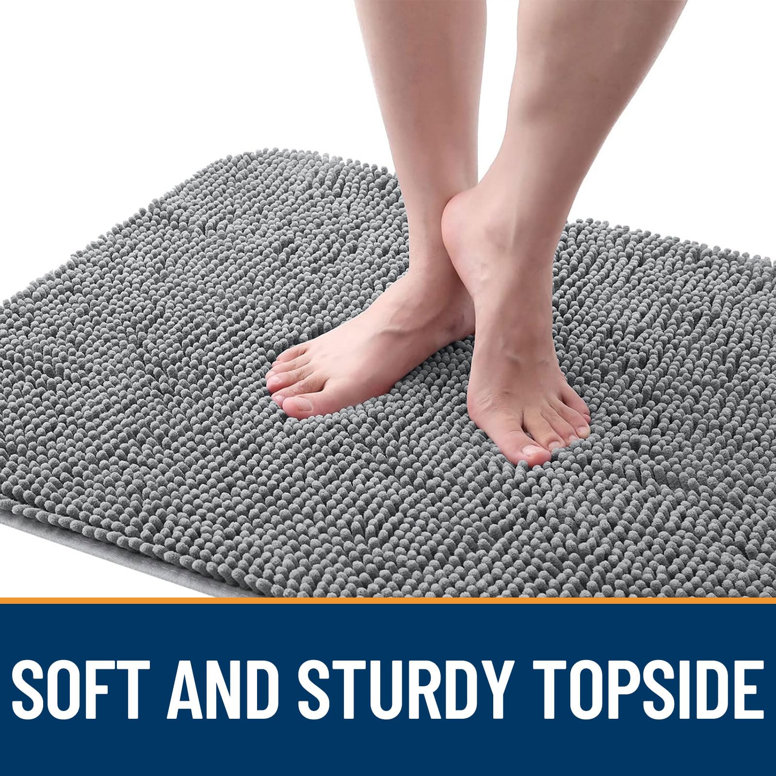 OLANLY Dog Door Mat for Muddy Paws 30x20, Absorbs Moisture and Dirt, Absorbent Non-Slip Washable Doormat, Quick Dry Chenille Mud