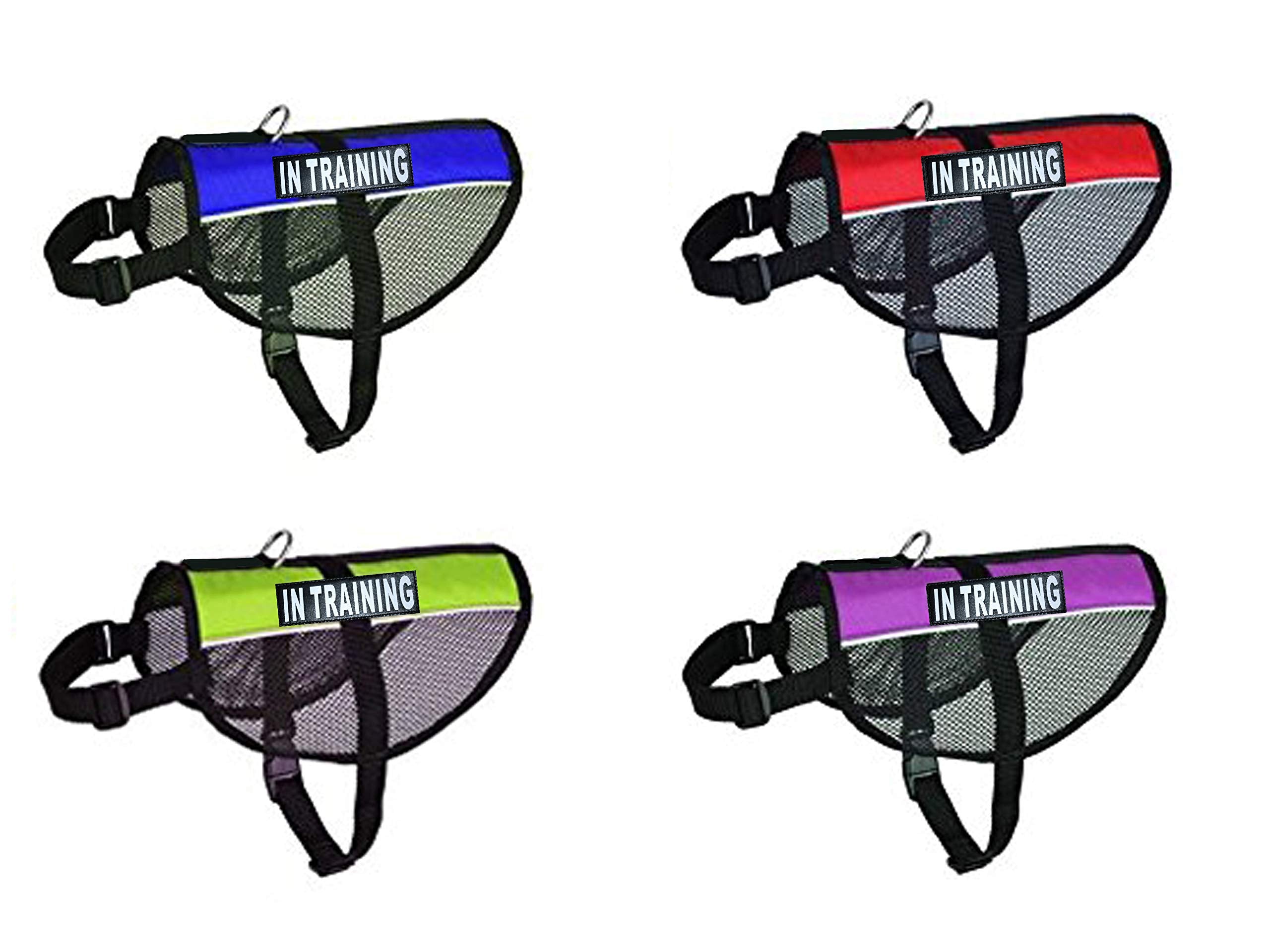 In Training Service Dog Mesh Vest Harness Cool Comfort Nylon For Dogs Small Medium Large Purchase Comes With 2 Reflective In Training Removable Patches