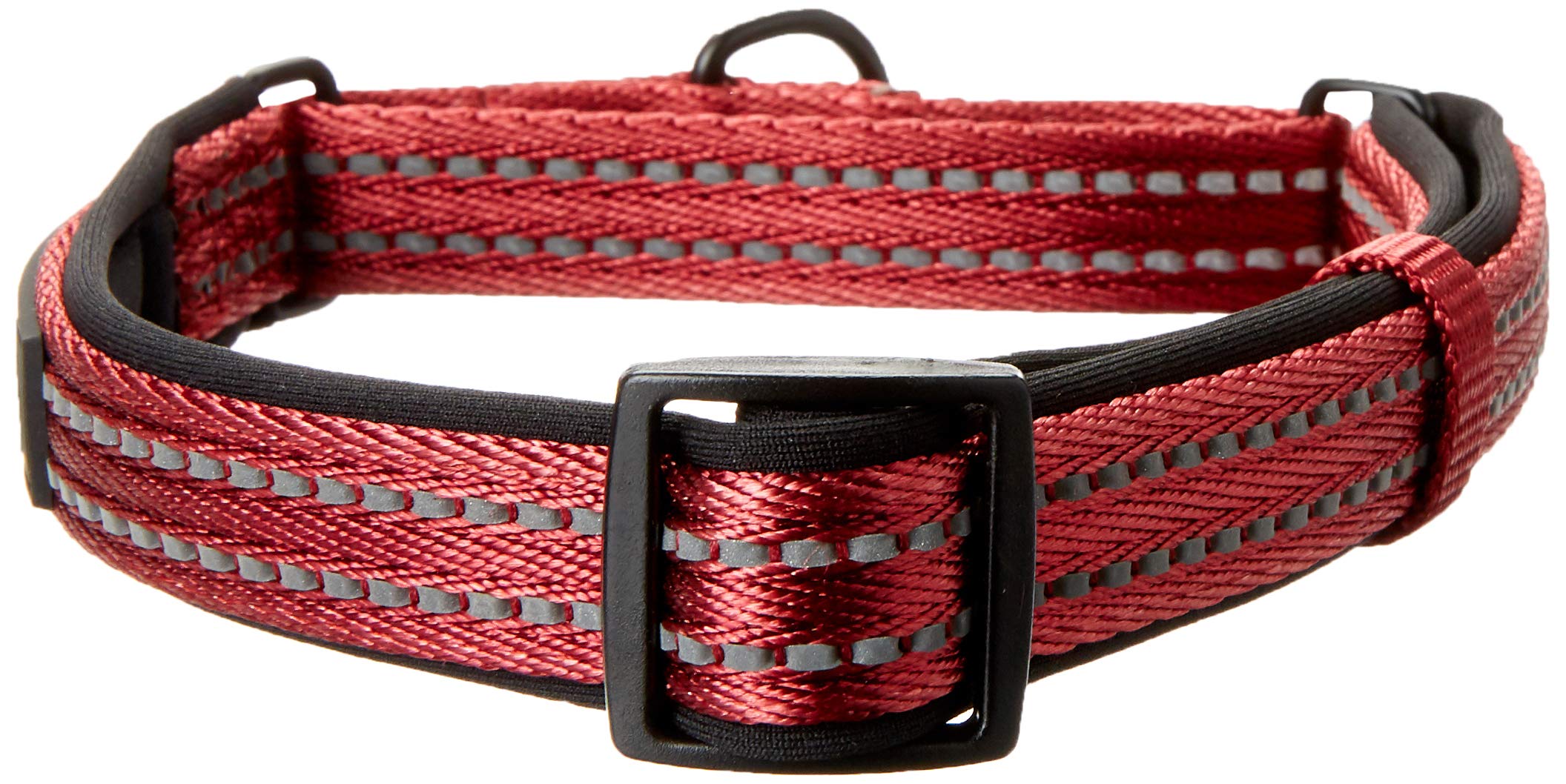 Alcott Martingale Collar With Reflective Stitching & Neoprene Padding, Medium, Red,Mclr Es Md Rd