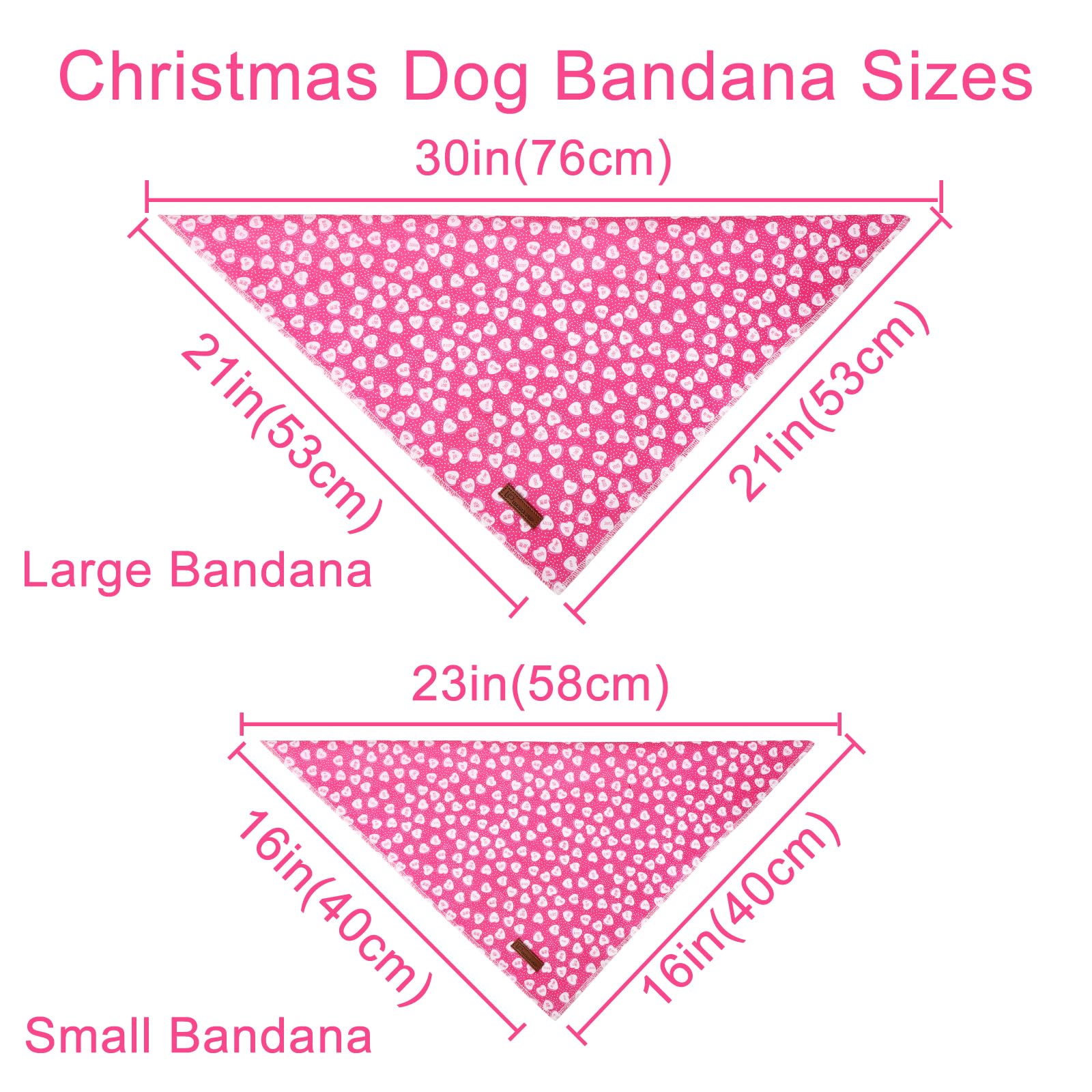 Up Urara Pup Valentine Dog Bandana, Pink Heart Triangle Bid Scarf For Small Medium Dog, Cotton Pet Kerchief For Girl Boy Dogs Or Cats, Red Dog Bandana, Cute Adorable Puppy Bandana