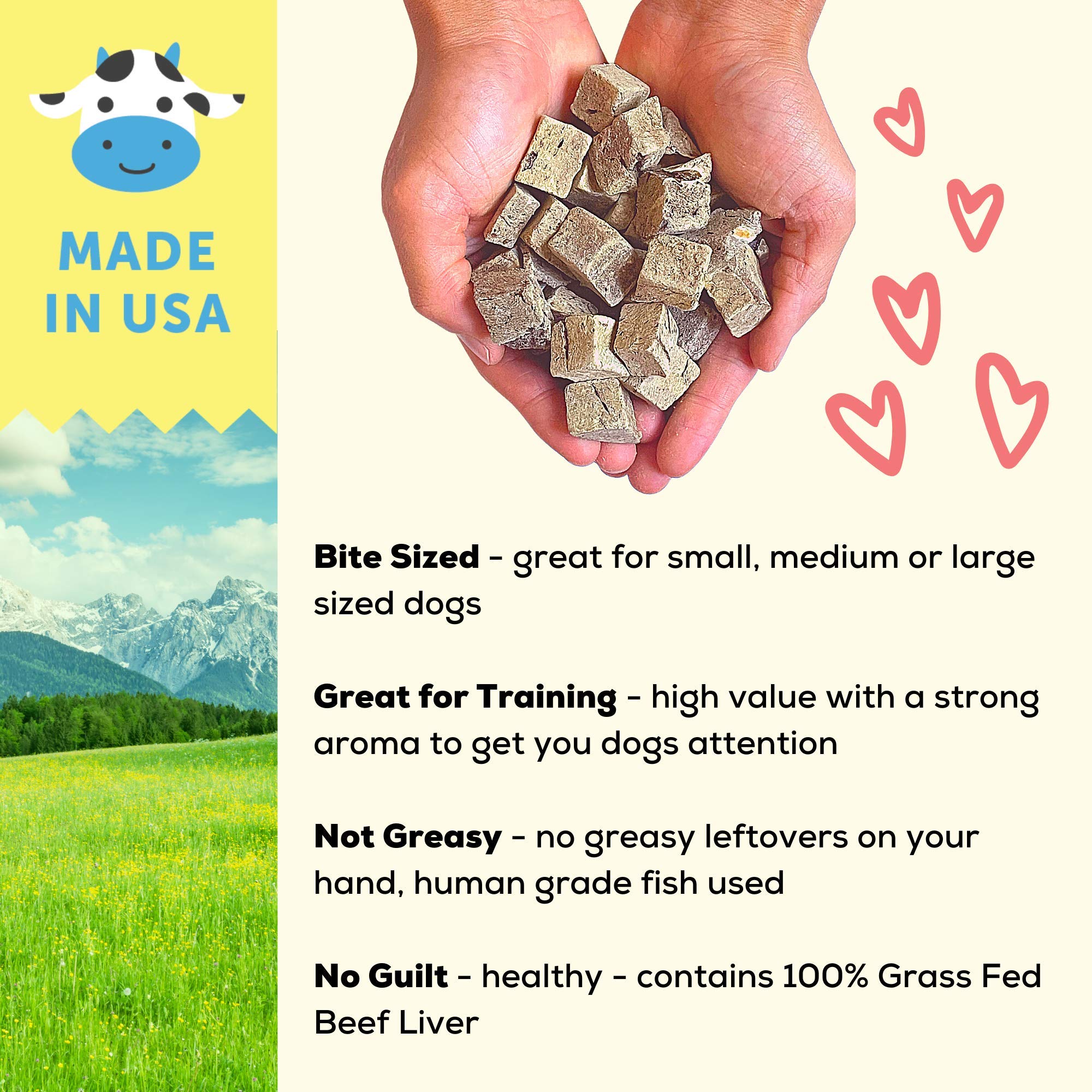 A Better Treat - Organic, Freeze Dried, Single Ingredient, 100% Grass Fed and Finished Beef Liver Dog Treats, Cat Treats | Natur