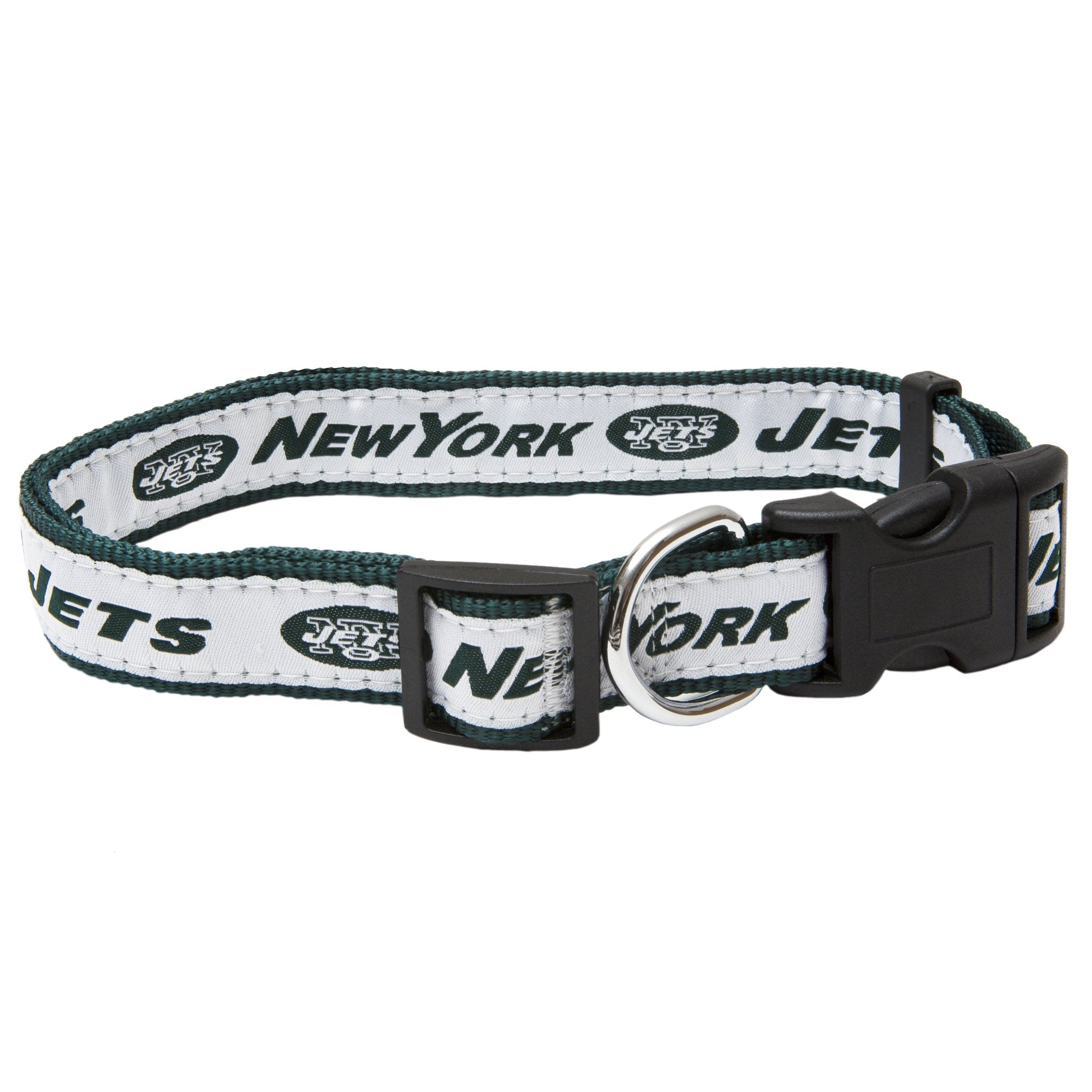 Pets First NFL New York Jets Licensed PET COLLAR, Medium - Heavy-Duty, Strong, and Durable Dog Collar. Available in 31 Football 