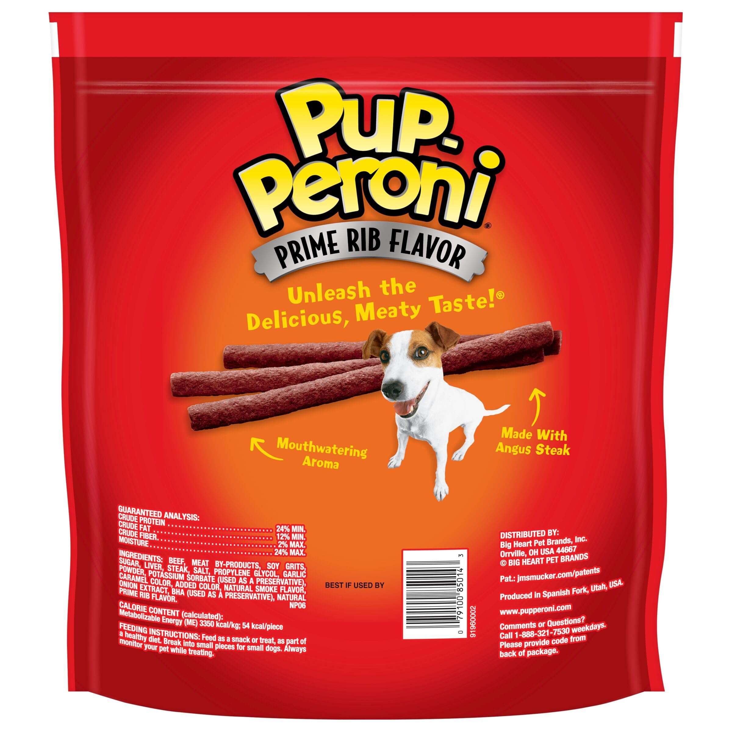 Pup-Peroni Dog Treats, Prime Rib Flavor, 38 Ounce, Made with Real Steak, No Red 40 or Fillers