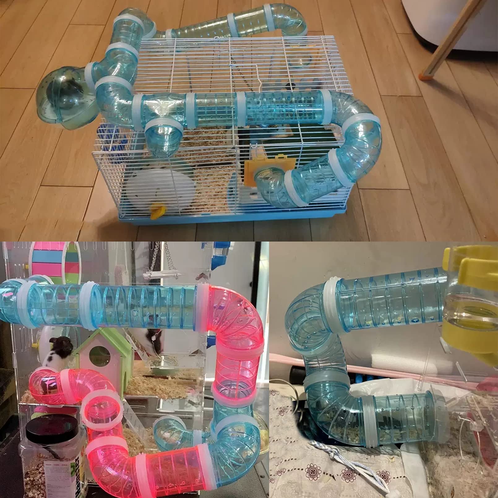 Dwarf Hamster Tube Toy Diy Assorted Toy Pipe Cage Tunnel Excercise For Mouse Hamster Or Other Small Animals