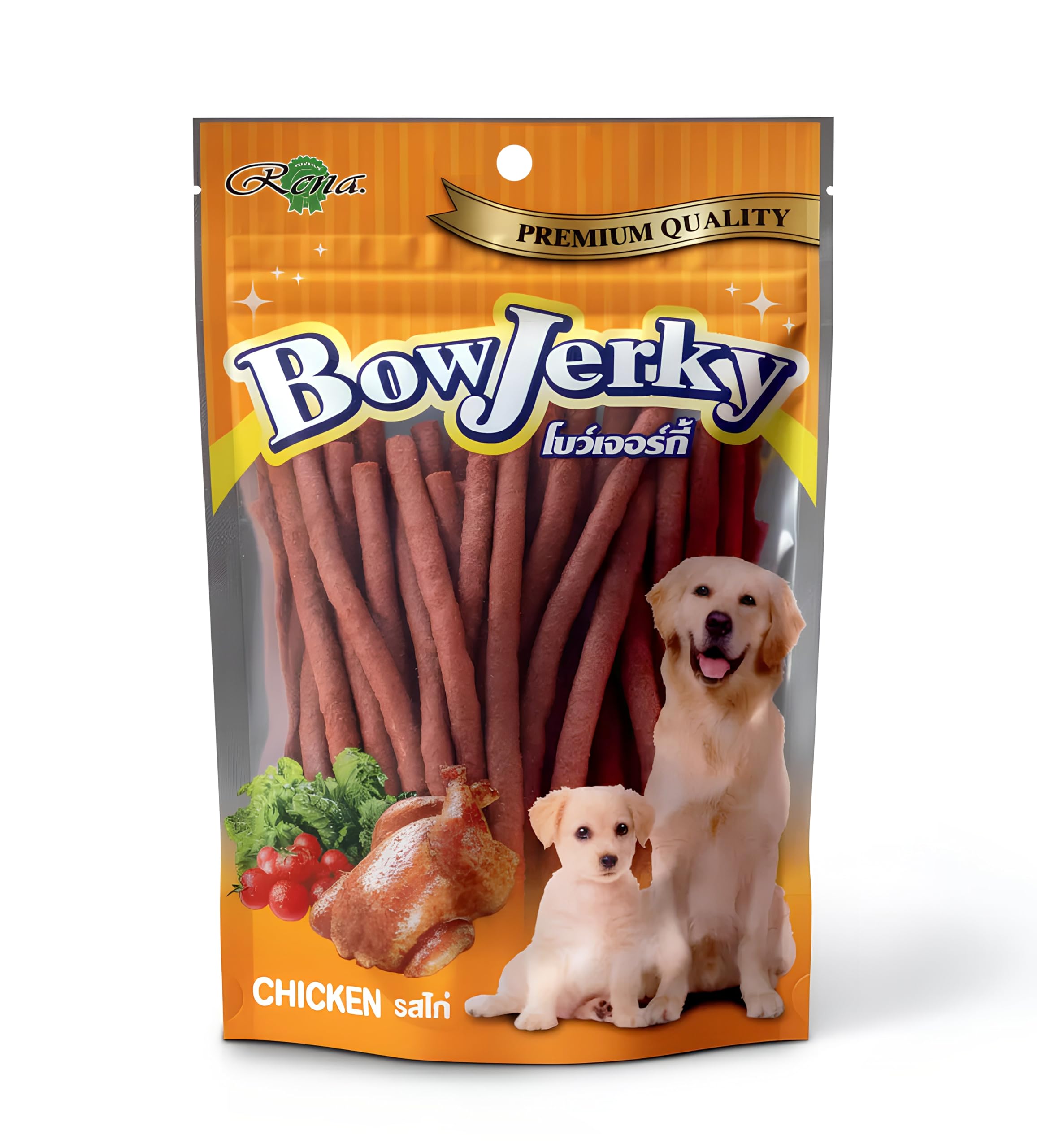 Rena Bow Jerky Dog Treats Chicken Sticks 200G, High Protein Dog Treats For Training & Reward, Healthy Chewy Snacks For Puppies A