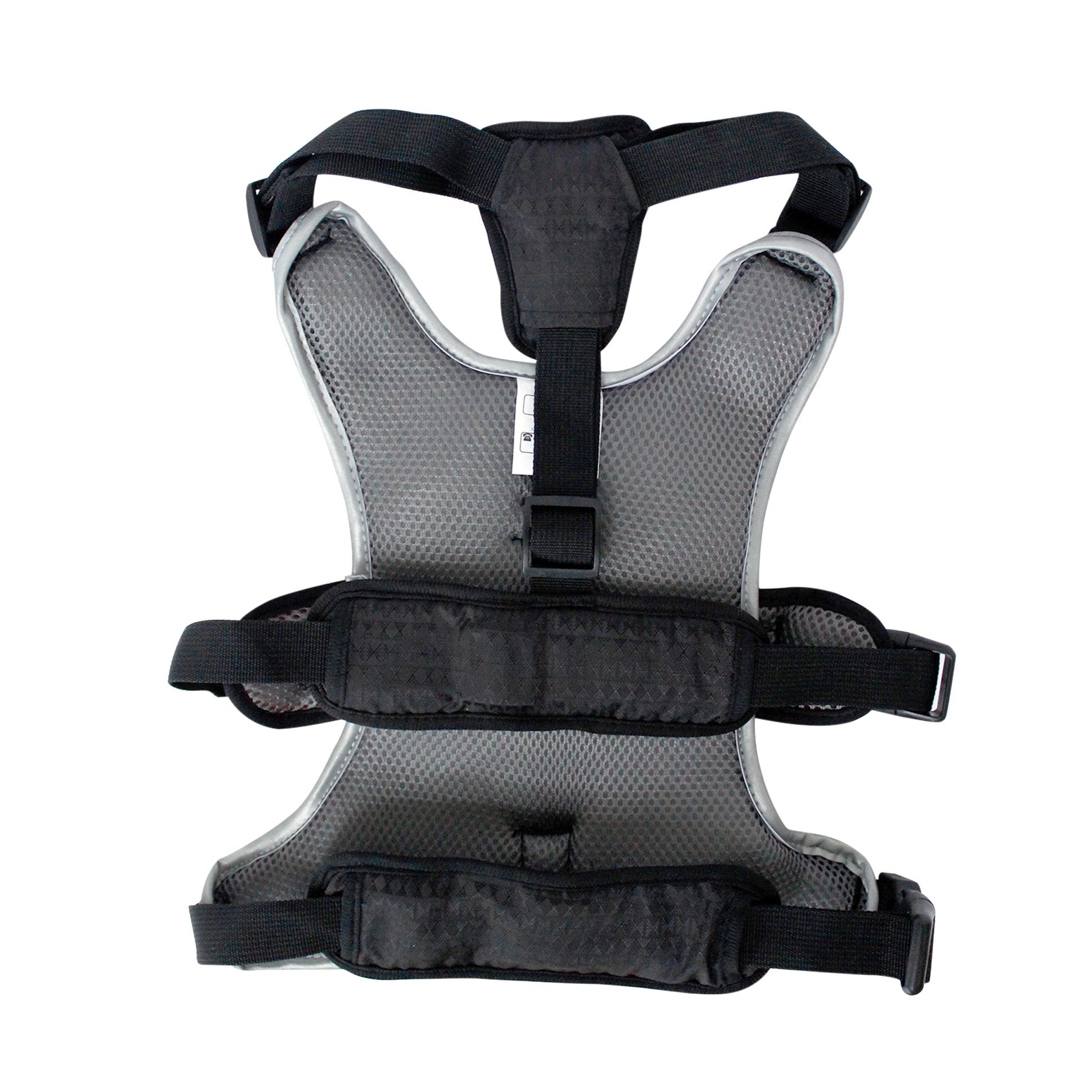 Peak Pooch - No-Pull Dog Harness - Padded, Mesh Fabric Dog Vest with Reflective Trim, Lifting Handles and Buckle Straps - Black