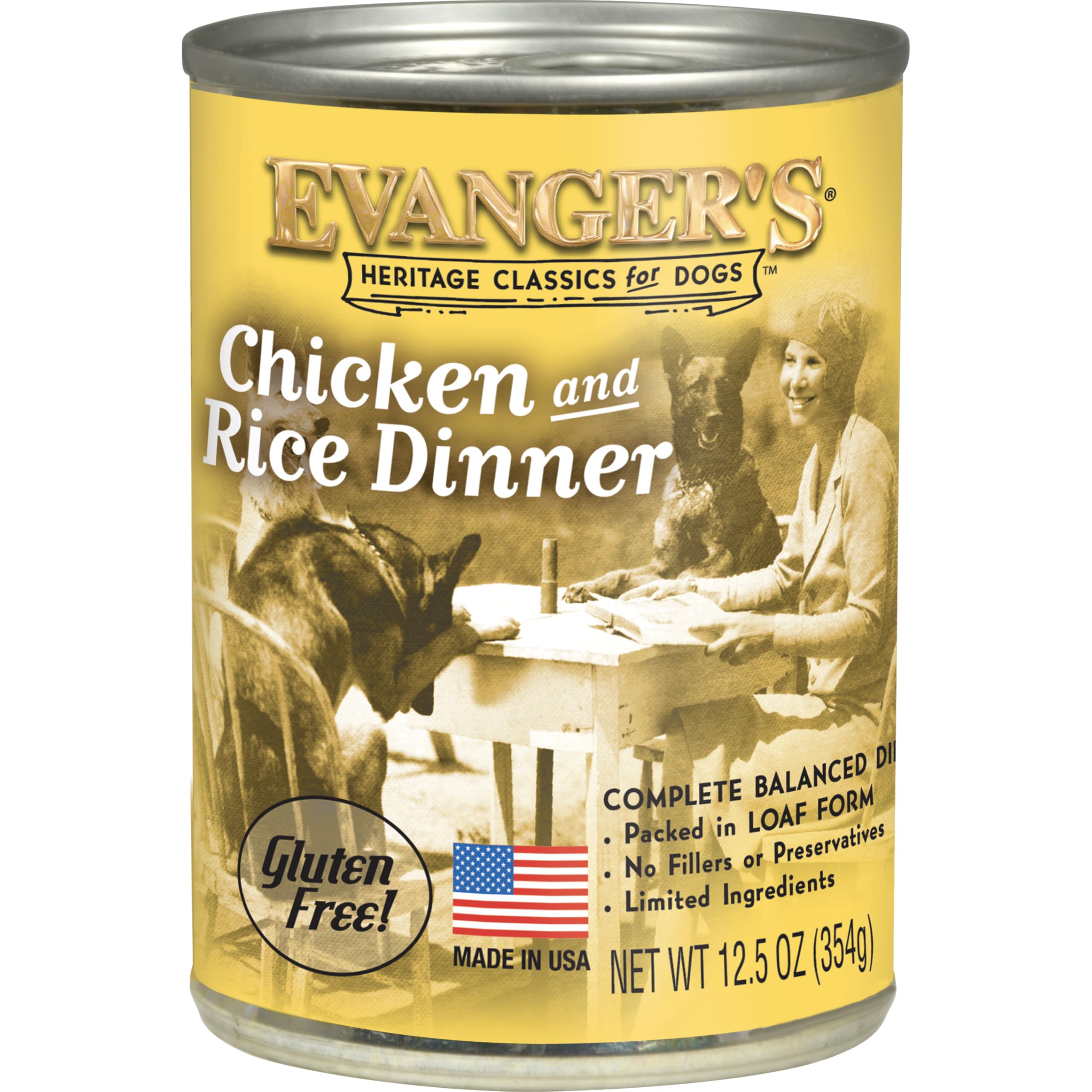 Evanger'S Heritage Classics Chicken & Rice For Dogs - 12, 12.5 Oz Cans