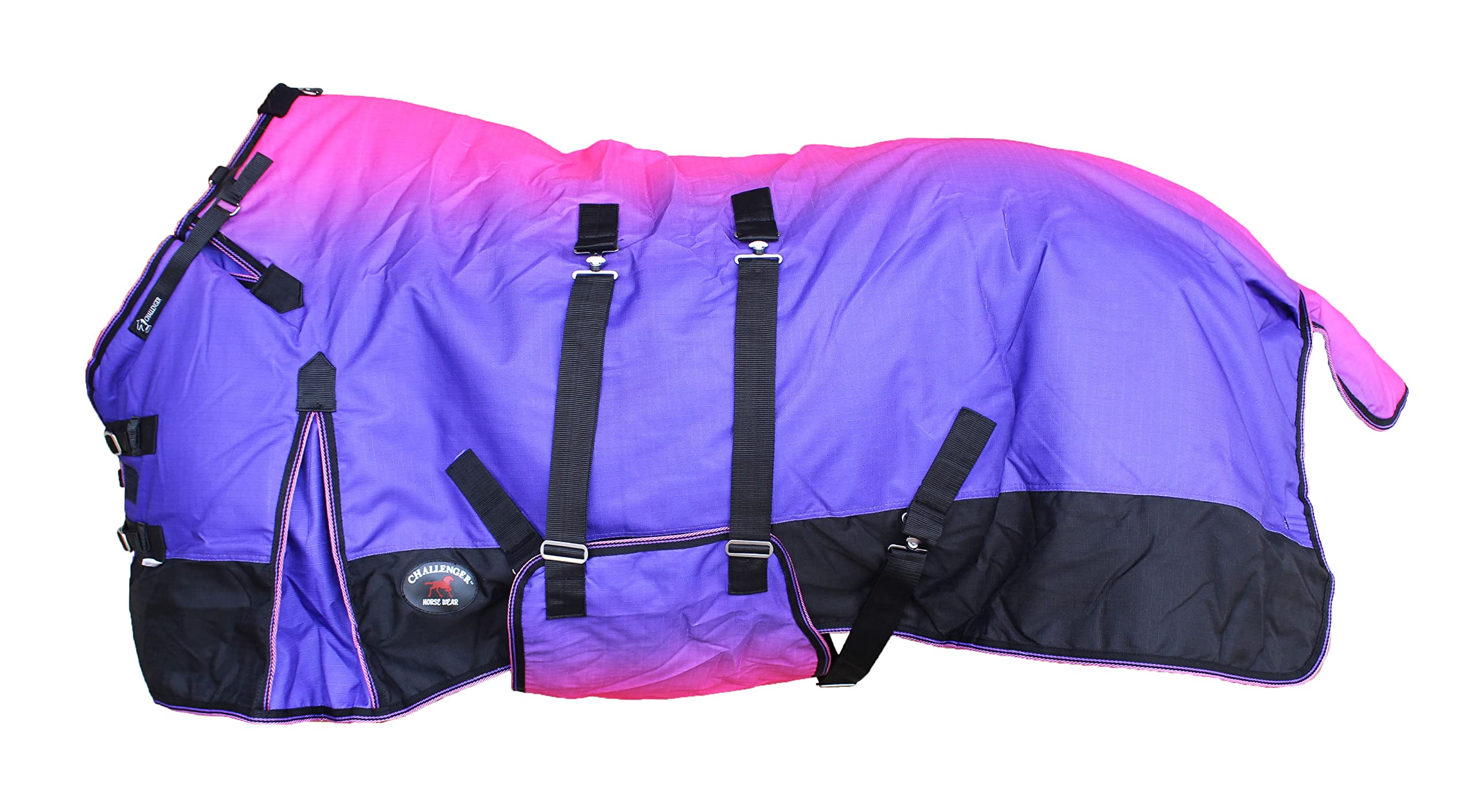 Challenger 78' 1200D Turnout Medium-Weight Fleece Lined Bellyband Horse Winter Sheet 393Lg
