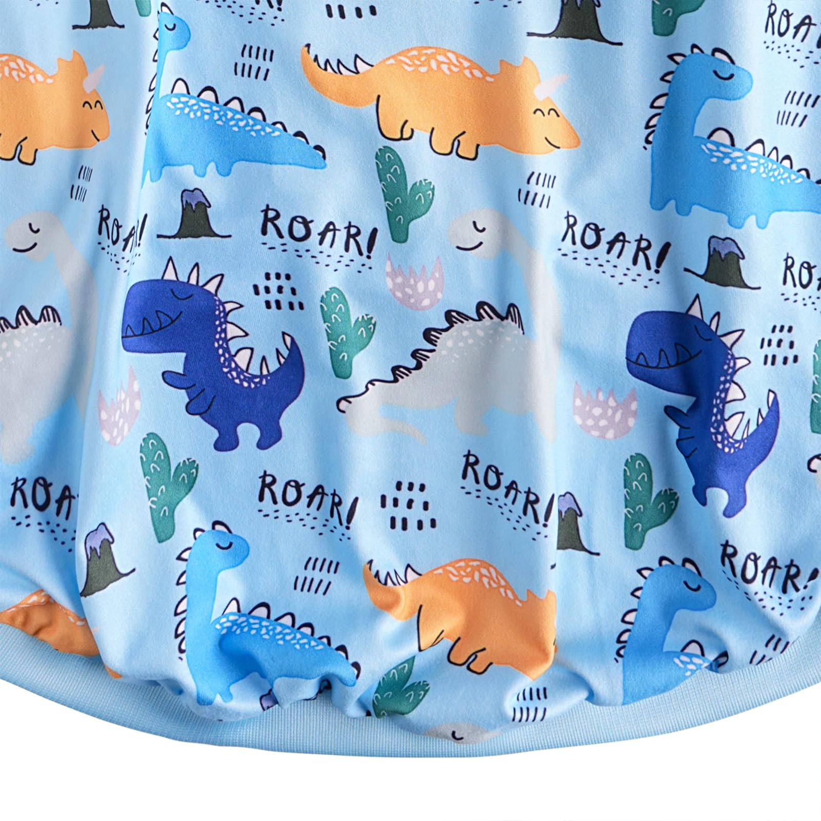 PriPre Dinosaur Dog T-Shirt - Cute Pattern Printed Apparel for Large Dogs, Softable Stretchy Pet Clothes (L, Blue)