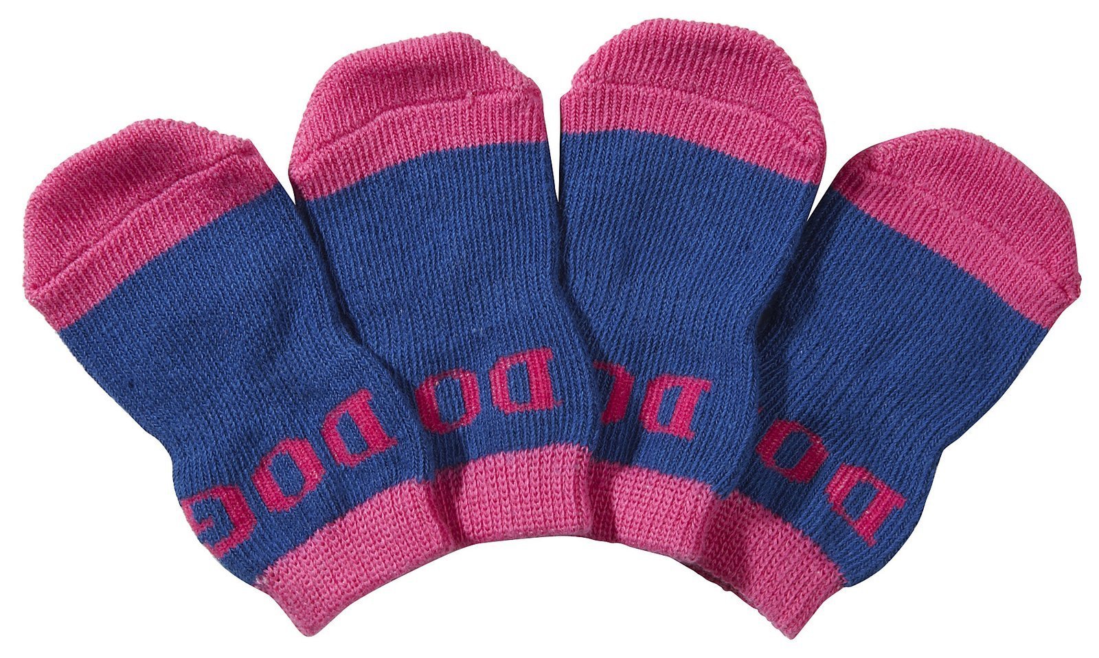 Pet Life Dog Socks With Rubberized Soles - Purple & Blue - Large