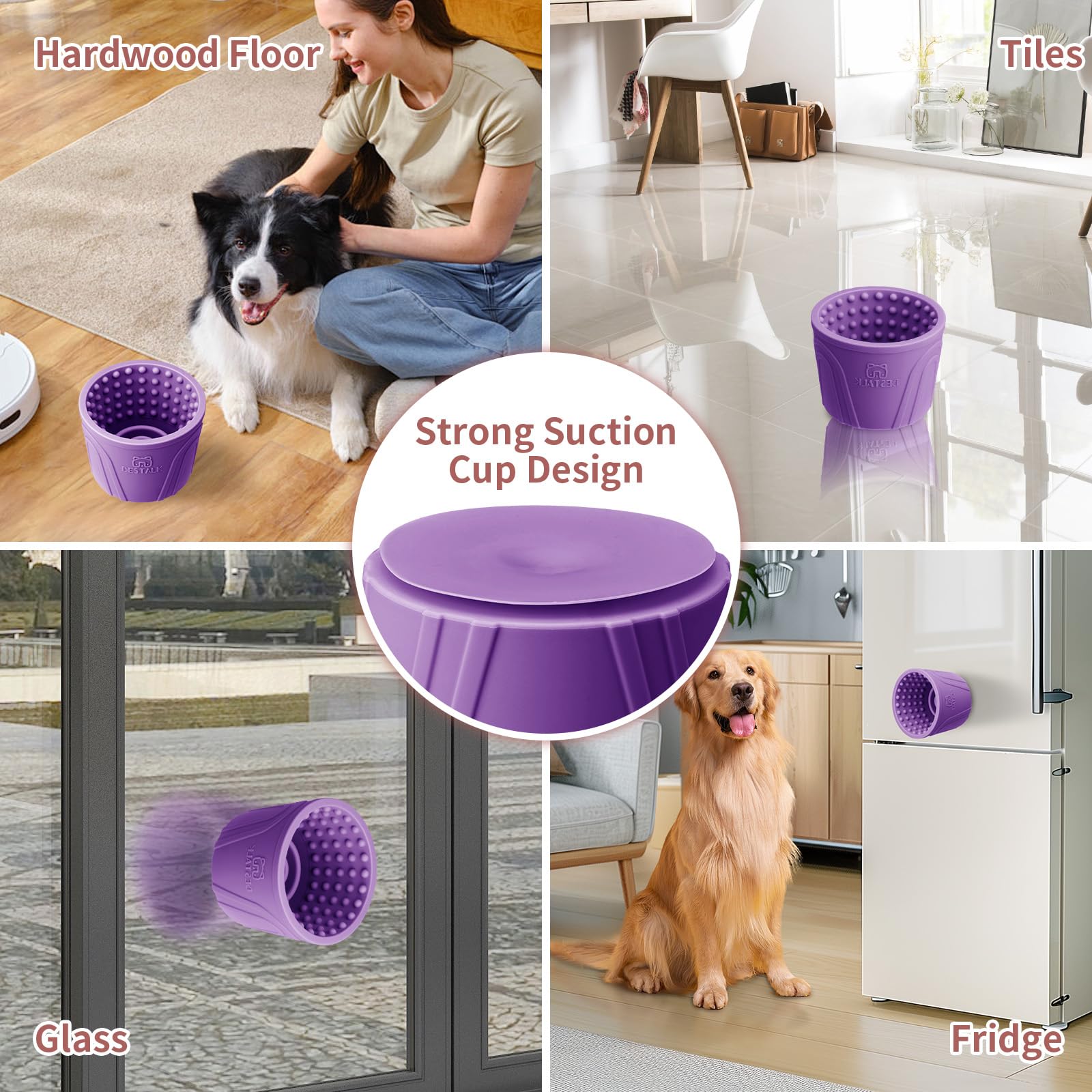 Dog Lick Bowl, Bestalk Anxiety Relief Slow Feeder Dog Freeze Mat Treat Dispenser, Non-Slip Licking Bowl Enrichment Toys For Smal