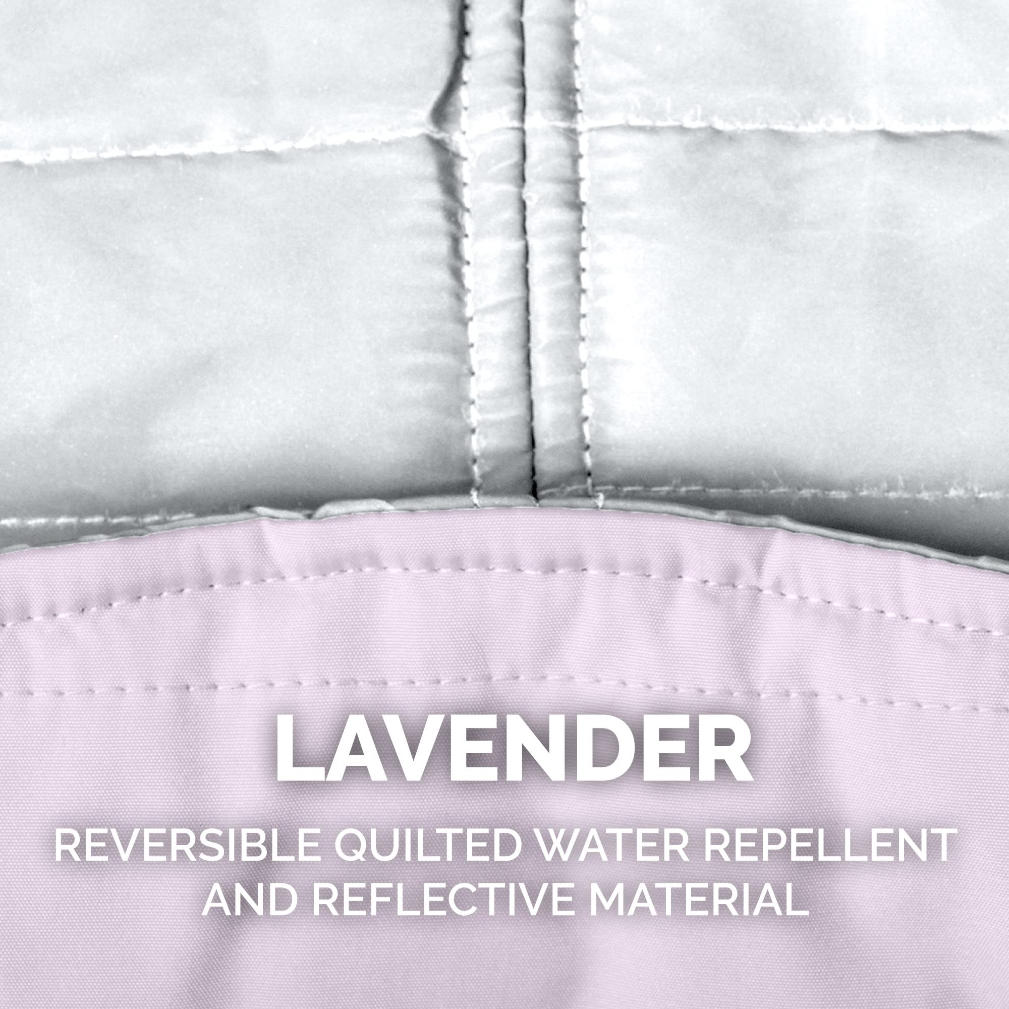 Furhaven Water-Repellent & Reversible Large Dog Coat, Washable & Reflective w/ Leash Access, Pocket, & Carry-On Purse - Puffer D