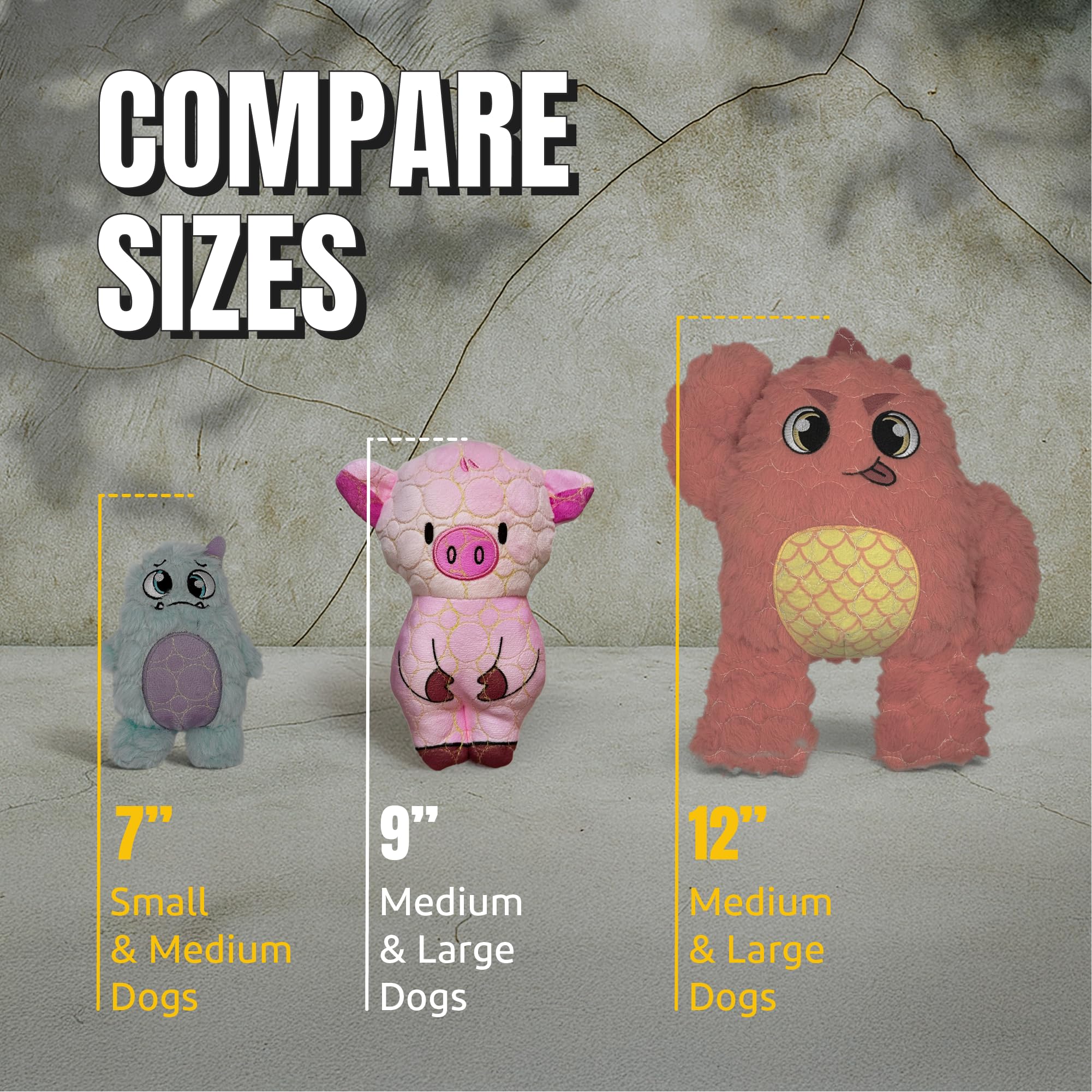 Bite Force Durable Dog Toy - Peppa Pig Squeaker, Kevlar-Reinforced for Aggressive Chewers, Pink, Model BF1190