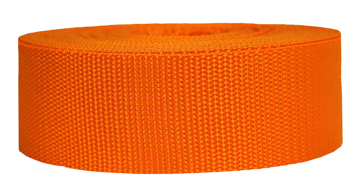 Strapworks Heavyweight Polypropylene Webbing - Heavy Duty Poly Strapping For Outdoor Diy Gear Repair, 2 Inch X 10 Yards - Orange