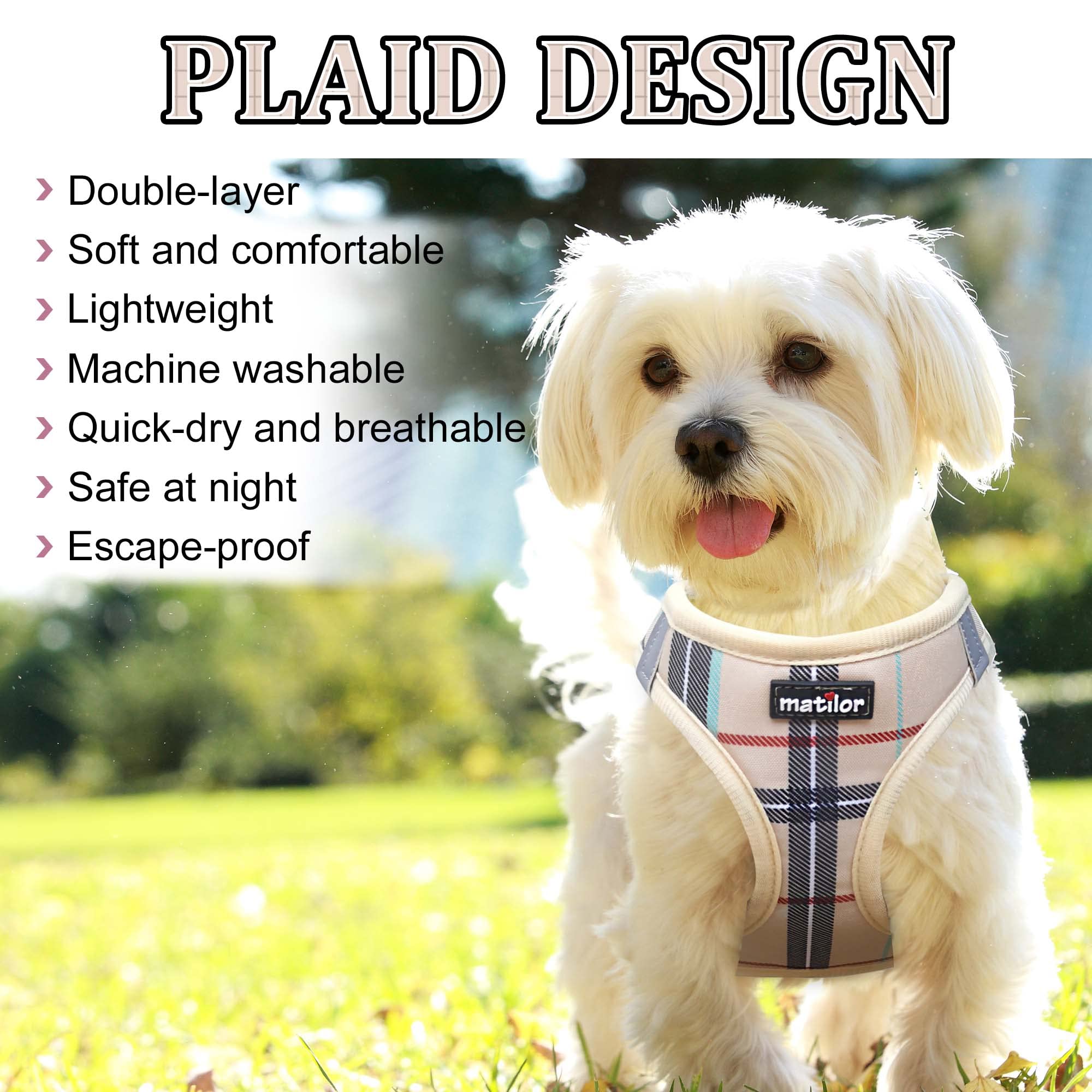 matilor Dog Harness - Step-in Mesh Vest for Small/Medium Dogs, XL (Chest 20''-24'', Weight 18-28 lb), Beige, Model BEGPN5