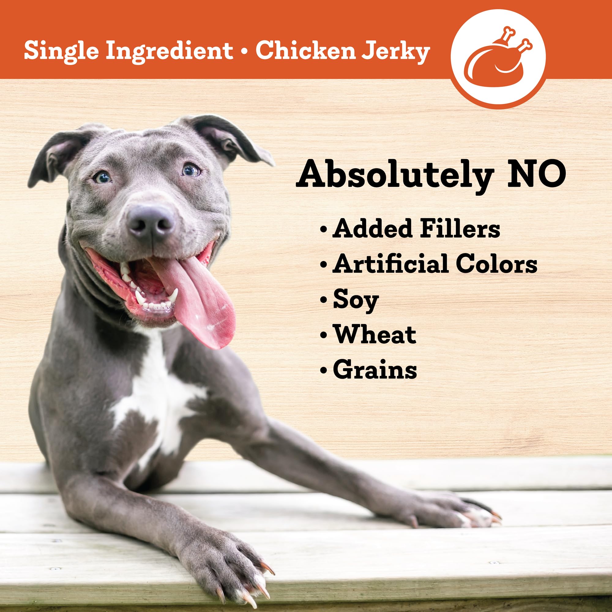 Colorado Naturals Chicken Jerky Strips Dog Treats – All-Natural, 16 oz, Made in USA, No Fillers, Promotes Bone & Joint Health