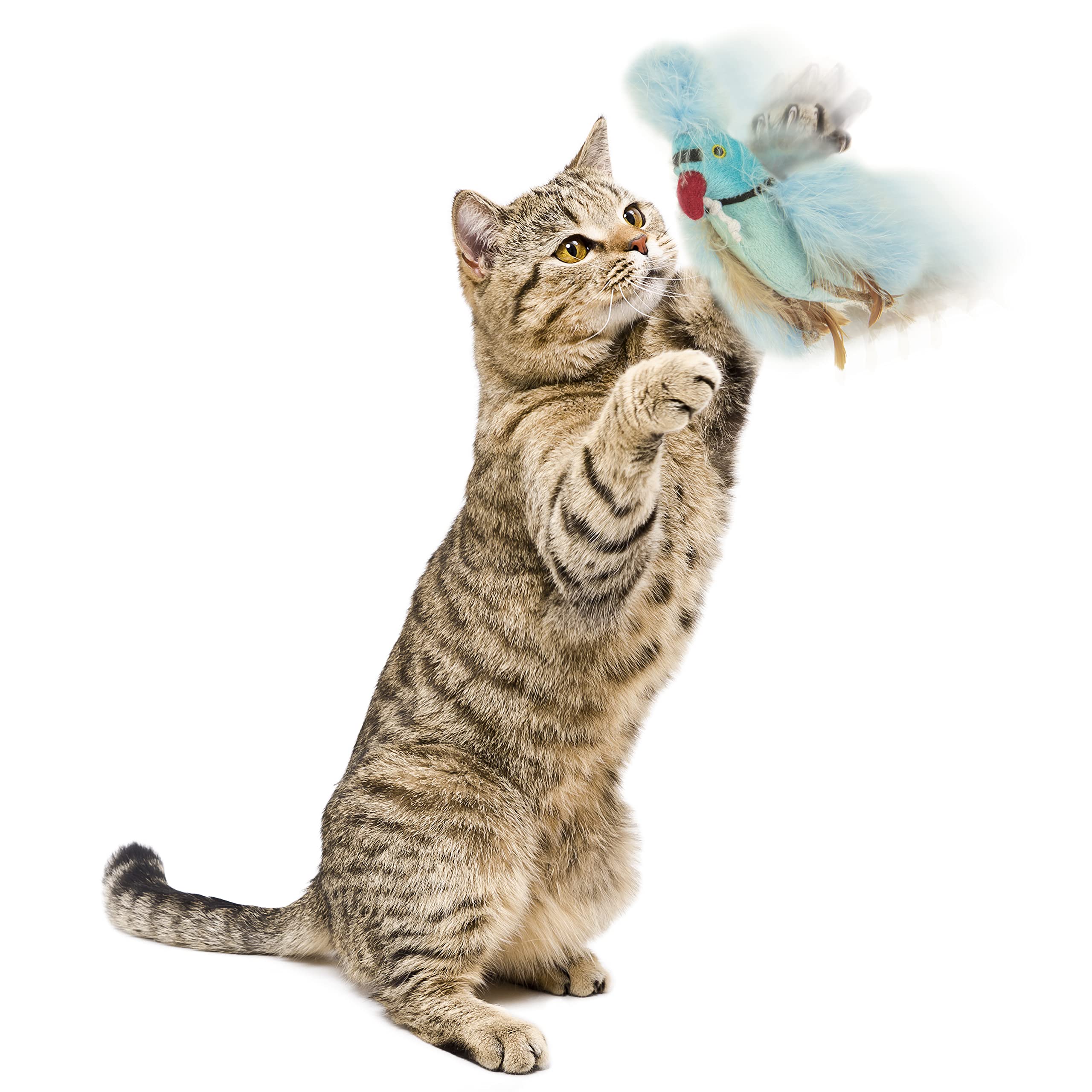 Petlinks Happynip Blue Beauty Plush Cat Toy, Contains Silvervine & Catnip - Blue, One Size