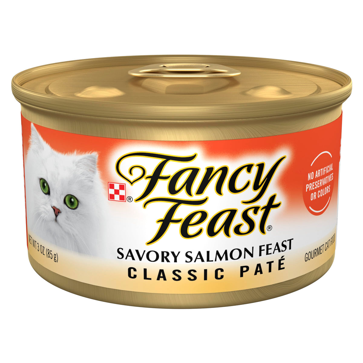 Purina Fancy Feast Salmon Feast Classic Grain Free Wet Cat Food Pate - (Pack Of 24) 3 Oz. Cans